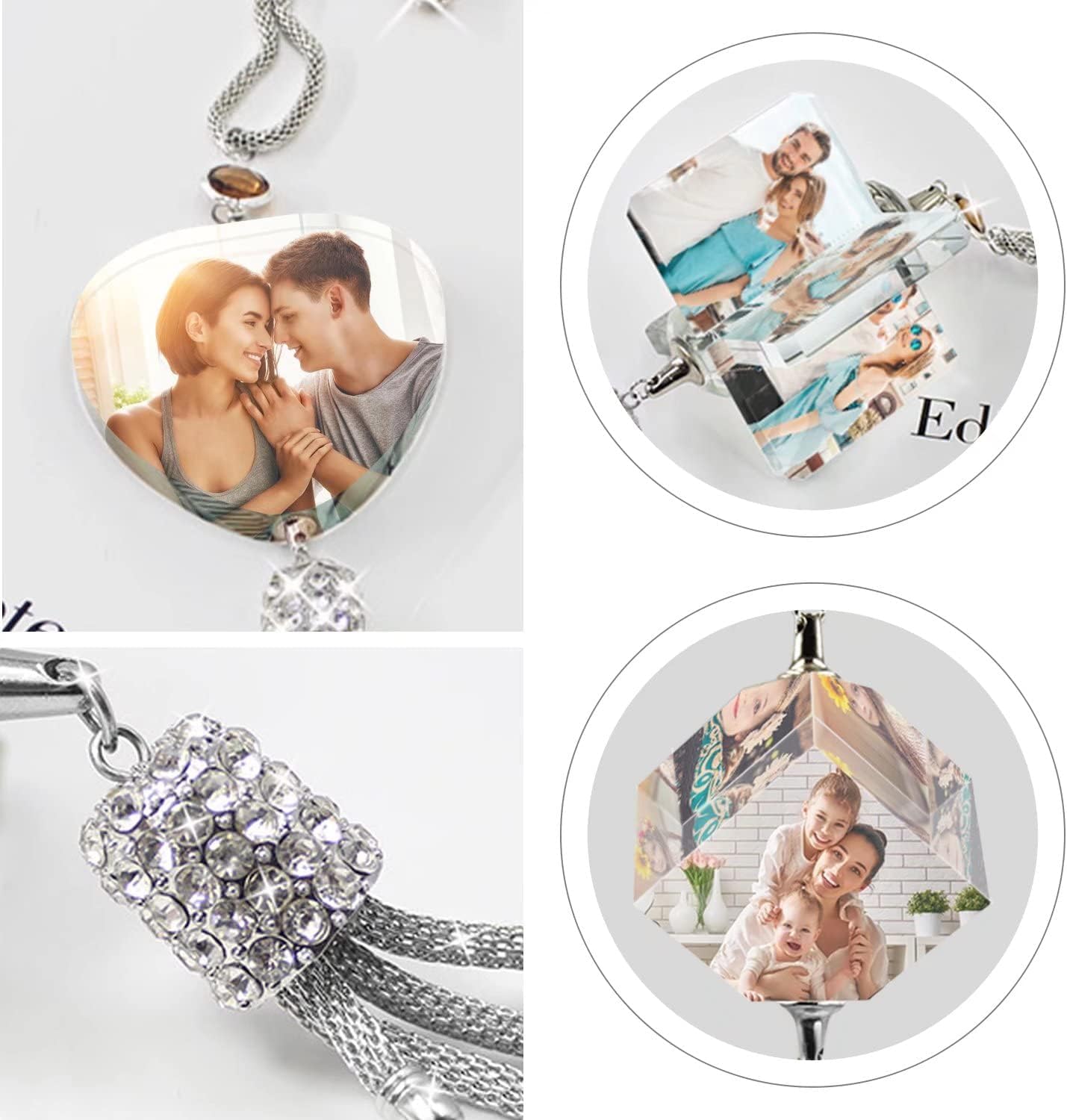 Custom Crystal Diamond Car Pendant - Personalized Rearview Mirror Hanging Decor for Vehicles | Lucky Charm Car Accessory for Safety & Style | Perfect for Gifts, Daily Commute & Road Trips