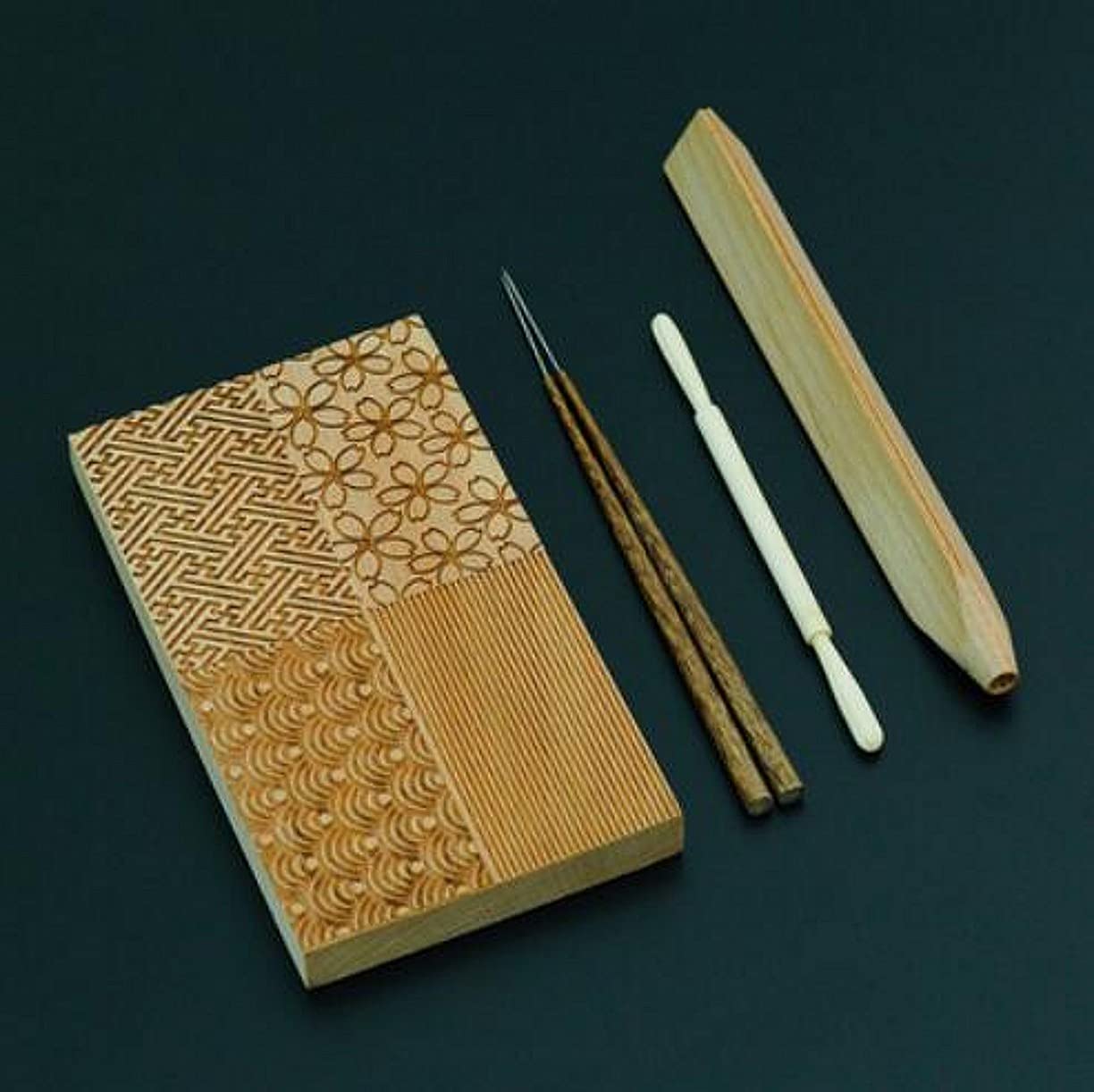 WellieSTR 4-Piece Wooden Craft Tool Kit for Baking, Dessert Making, DIY Soap, Moon Cake & Candy Molding - Perfect for Home Baking, Cake Decorating, and Handmade Soap Crafts