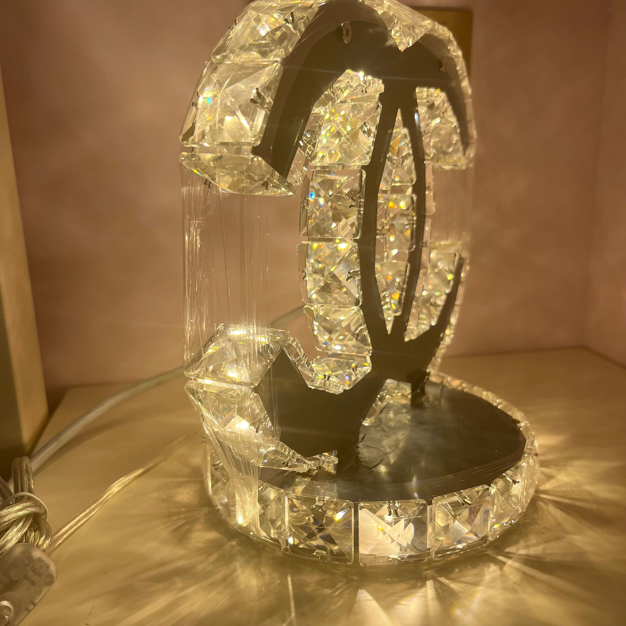 Modern K9 Crystal LED Table Lamp - Mirror Stainless Steel Bedside Lamp for Living Room, Office, Bedroom Decor - Elegant Wedding Desk Light & Gift Idea with Warm White Lighting - Perfect for Night Reading, Home Office, and Romantic Ambiance