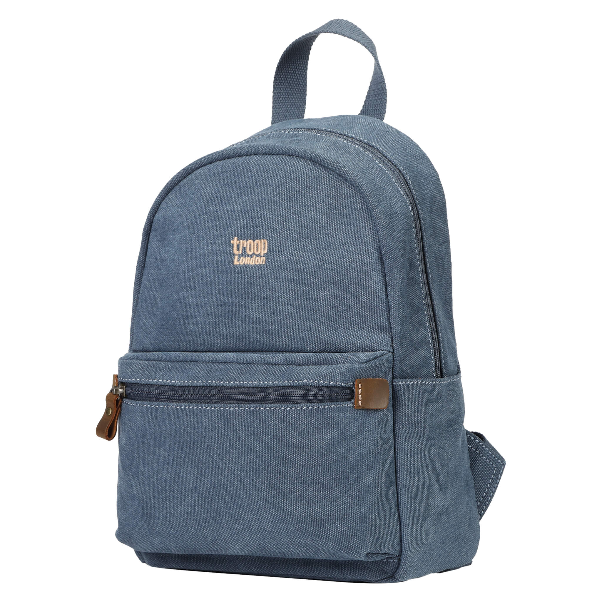 TRP0552 Troop London Classic Canvas Backpack - Small Durable School & Travel Daypack for Men & Women - Perfect for College, Commuting & Outdoor Adventures