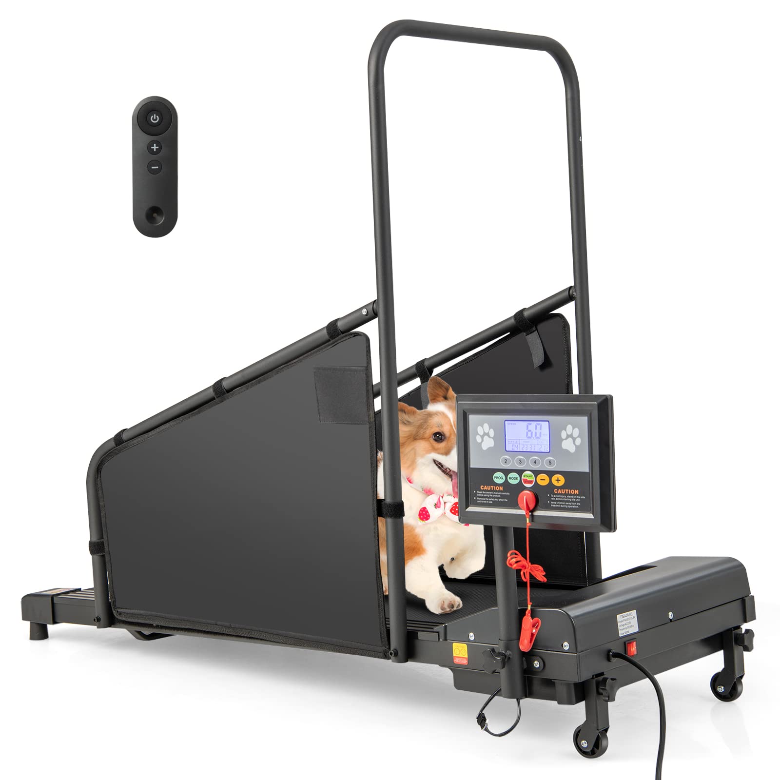 Goplus Dog Treadmill for Small & Medium Dogs - Remote Control Pet Exercise Machine with 1.4