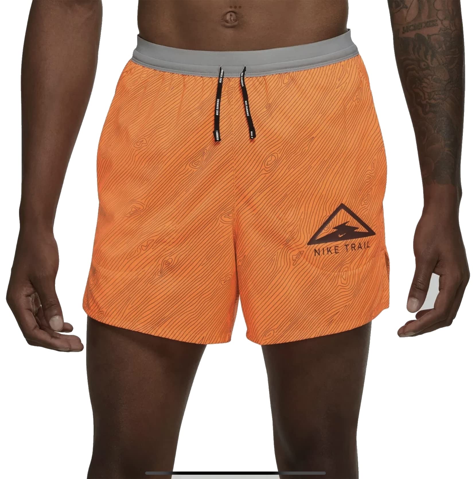 Nike Flex Stride 5-Inch Trail Running Shorts for Men - Total Orange | Lightweight Quick-Dry Workout Shorts for Hiking, Jogging & Outdoor Activities