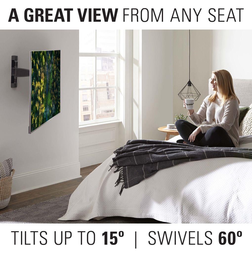 Sanus VMF720 Premium Full Motion TV Wall Mount for 32-55 Inch TVs - Articulating Arm for Optimal Viewing in Living Rooms & Bedrooms
