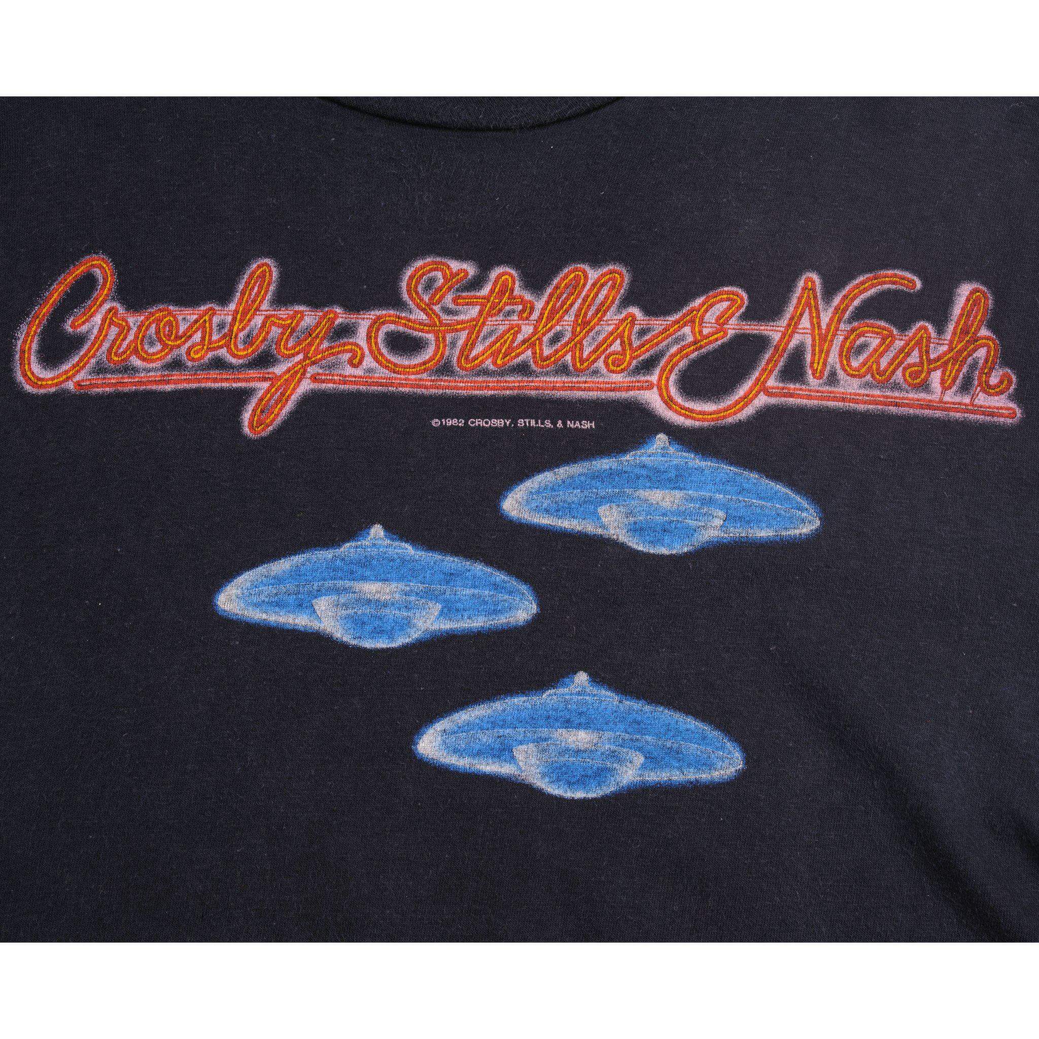 Vintage Crosby Stills & Nash Daylight Again Tour 1982 T-Shirt - Medium, Made in USA - Classic Rock Band Tee for Concerts & Casual Wear