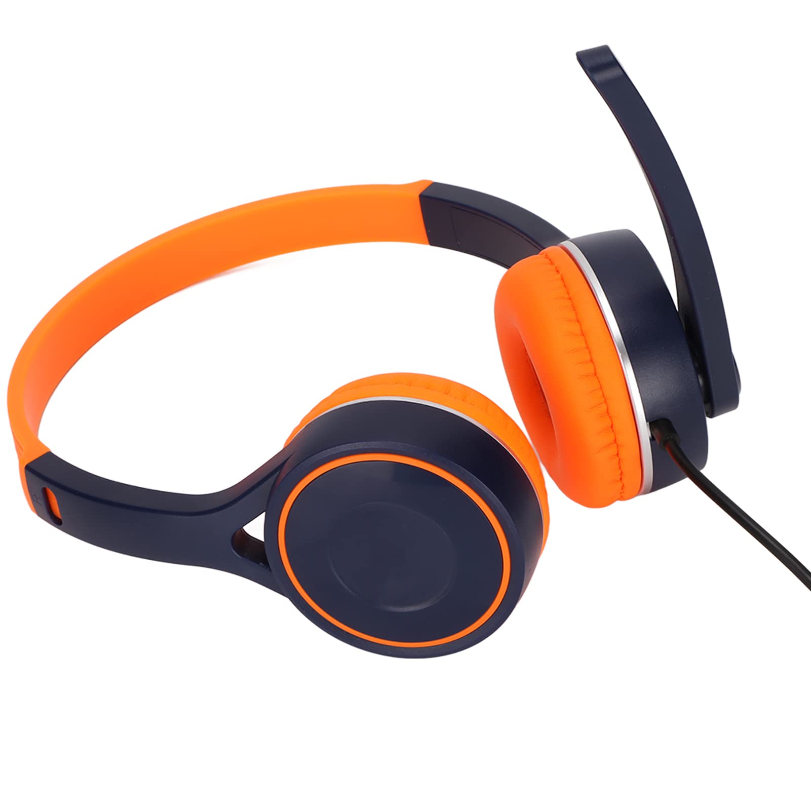 Kids Headphones with Microphone - 5.9ft USB Over-Ear Headset for Computer, Gaming & Online Classes | Adjustable Volume, Comfortable for Sports, Travel, Airplane & Home Use