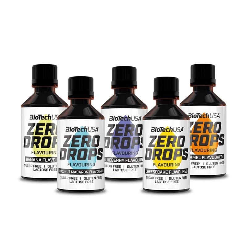 BioTech USA Zero Drops 50ml - Sugar-Free Flavor Enhancer for Coffee, Tea & Baking | Zero Calorie Sweetener Drops for Keto & Diabetic Diet | Perfect for Home, Office & Gym Use