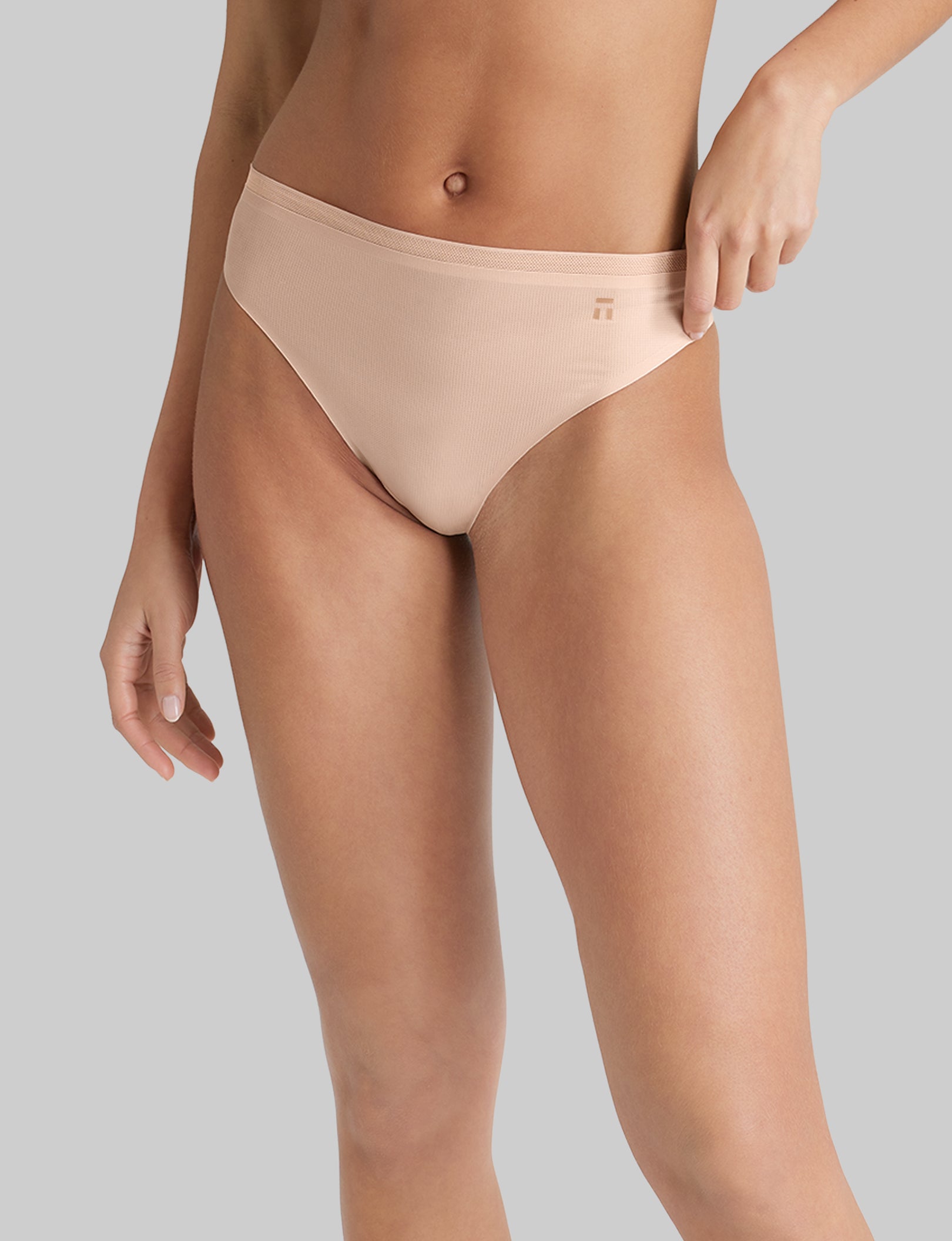 Breathable Women's Thong Underwear 3-Pack - Soft Comfortable No Show Panties for Everyday Wear & Workout