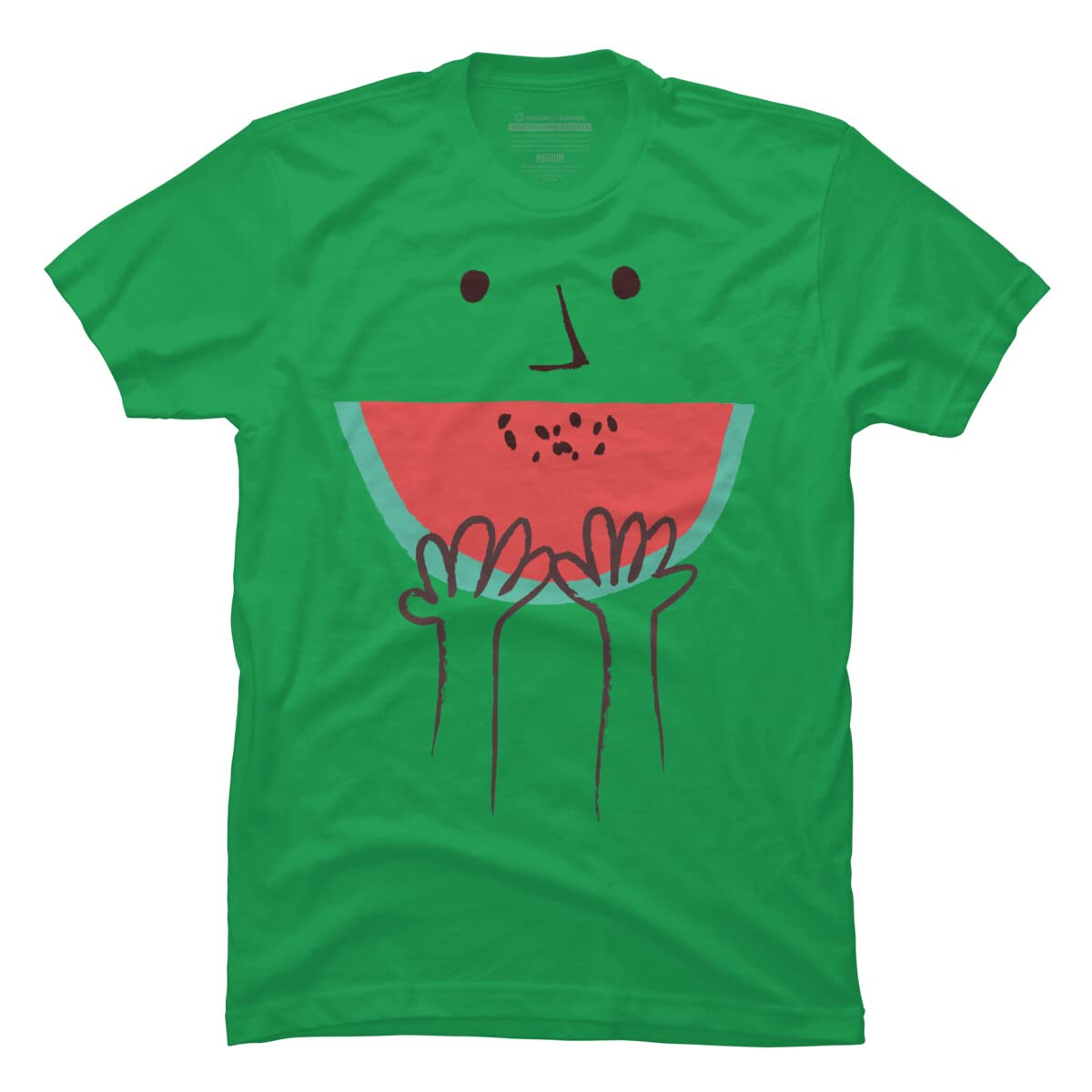 Design By Humans Men's Summer Smile Graphic T-Shirt - Comfortable Cotton Tee for Casual Wear - Perfect for Beach, Vacation & Summer Outfits