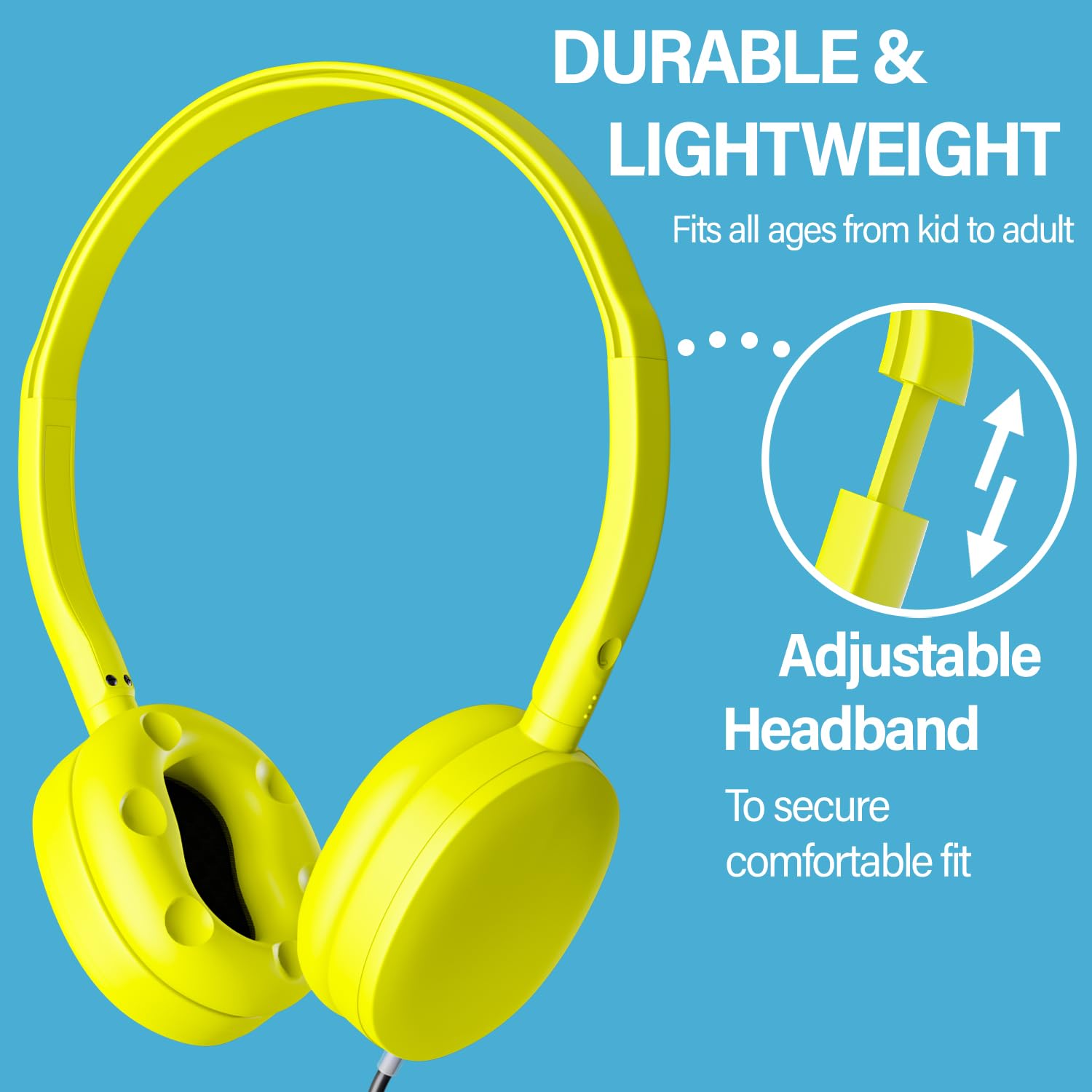 Maeline Wired On-Ear Headphones with Stereo Sound & Soft Silicone Earpads - 20 Pack Bulk Wholesale for Classroom, Online Learning (K-12 & College), Library, Travel & Home Use - Compatible with Laptops, Tablets, TVs via 3.5mm Jack