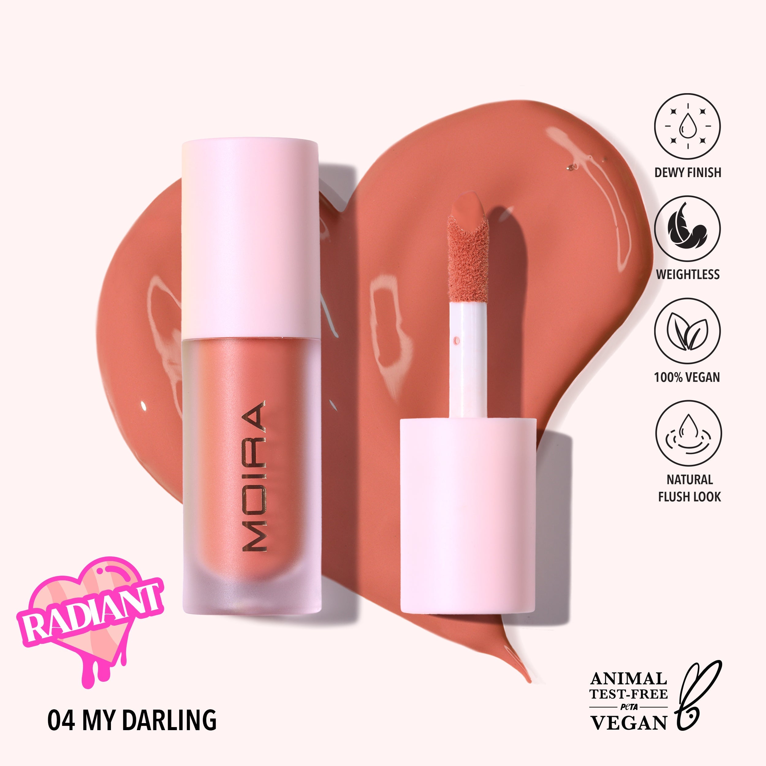 My Darling Love Steady Liquid Blush - Long Lasting Natural Flush Cheek Tint for Day & Night Wear | Perfect for Date Night, Office & Everyday Makeup