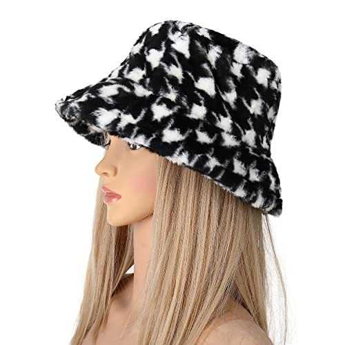 Stylish Furry Bucket Hat for Women & Men - Trendy Winter Fashion Accessory - Perfect for Outdoor Activities, Music Festivals & Streetwear
