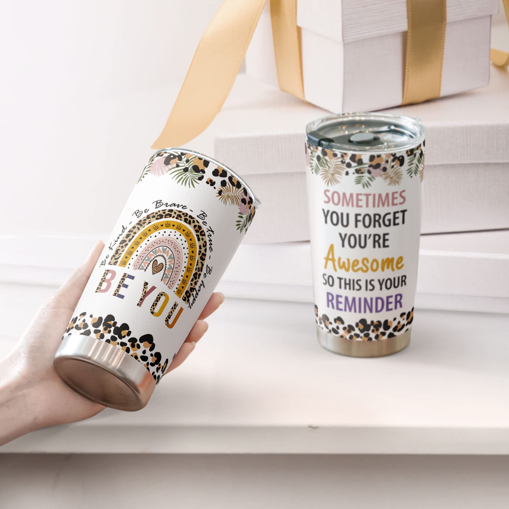 20oz Stainless Steel Tumbler - Inspirational Christmas & Birthday Gift for Women, Mom, Wife, Best Friend, Coworker | Motivational Thank You Present | Perfect for Office, Home, Travel & Daily Hydration