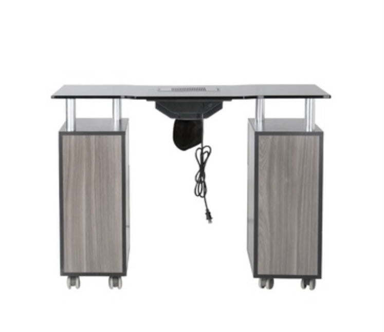 Professional Manicure Table for Nail Salon - Portable & Adjustable Nail Technician Table with LED Light & Storage Drawer - Perfect for Home, Salon, or Spa Use