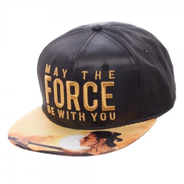 Star Wars May The Force Be With You Satin Snapback Cap - Official Licensed Bioworld Merchandise | Perfect for Cosplay, Fan Events & Everyday Wear