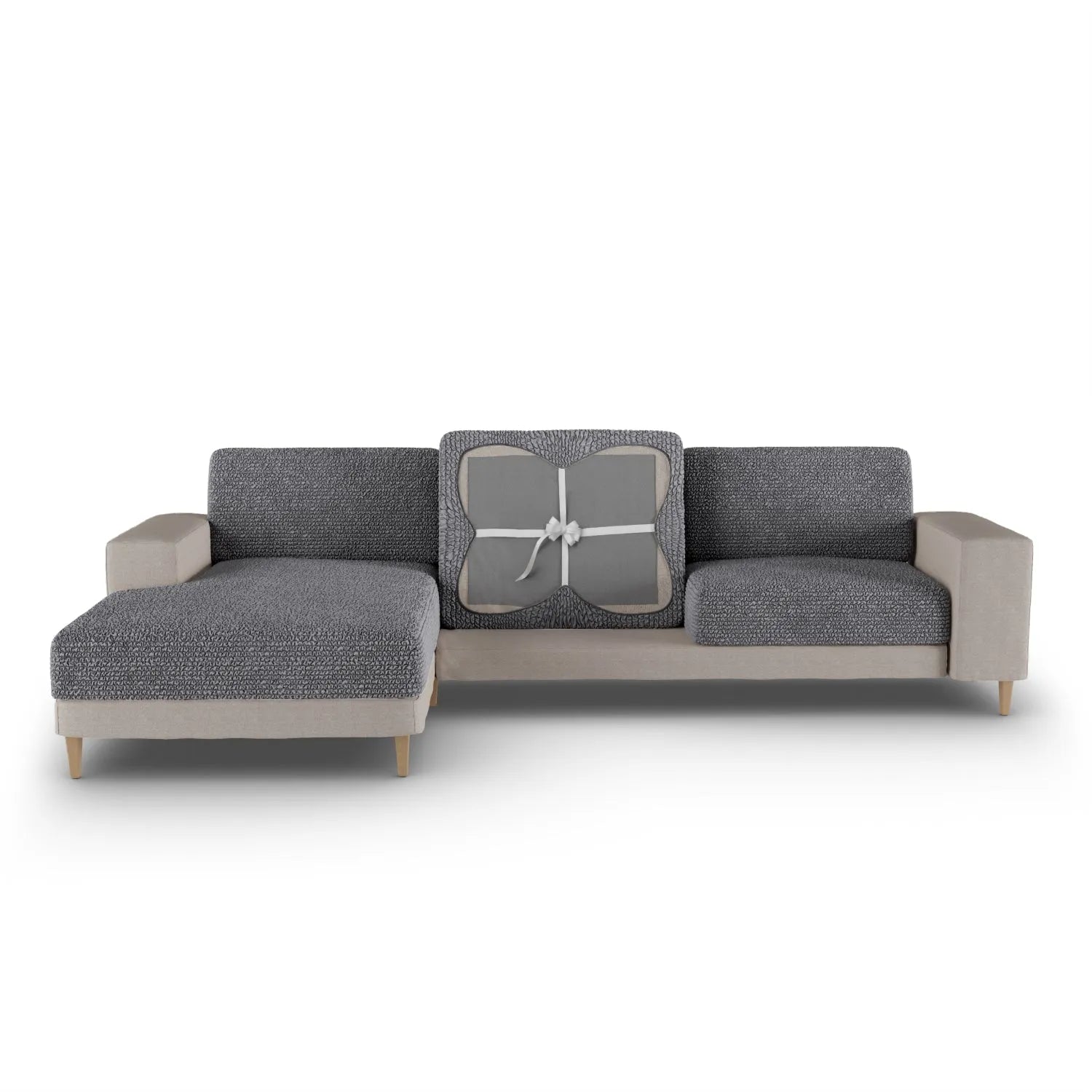 Premium Microfiber Chaise Lounge Seat Cushion Cover - Soft, Durable & Washable - Perfect for Living Room, Patio or Outdoor Furniture Protection