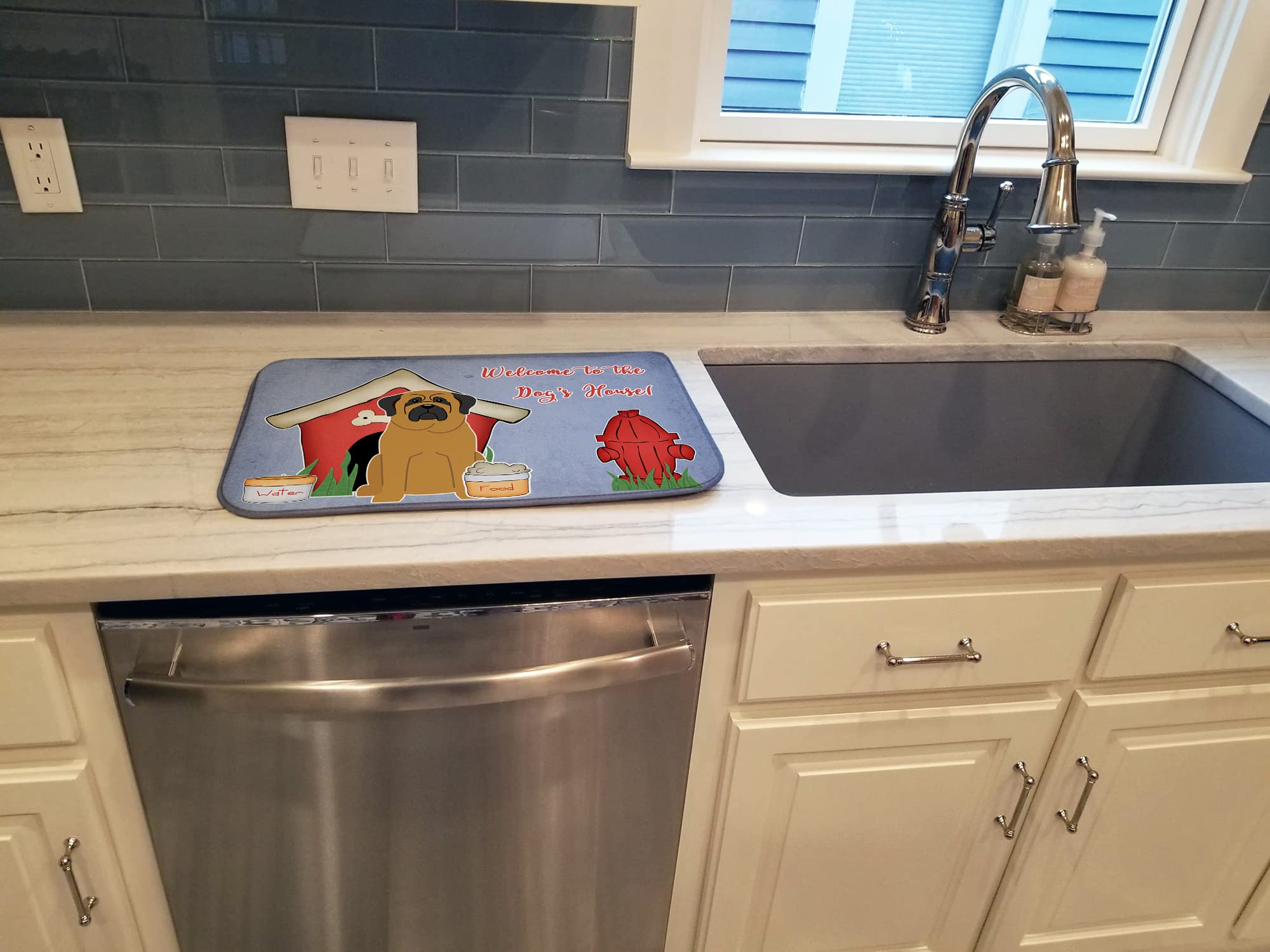Mastiff Dish Drying Mat - Absorbent Kitchen Counter Pad (14x21