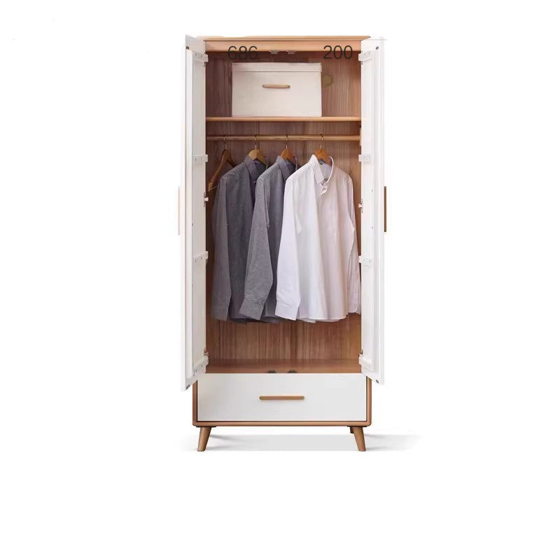 Solid Beech Wood Wardrobe Set - Modern Closet Organizer for Bedroom, Living Room & Office Storage