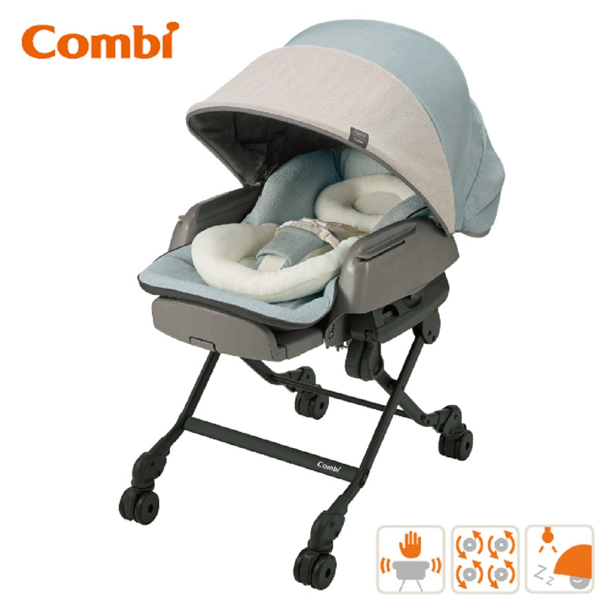 Combi Nemulila Bedi Long SS EG Baby Rocking Chair - Manual Version for Soothing & Feeding | Perfect for Nursery, Daycare & Travel