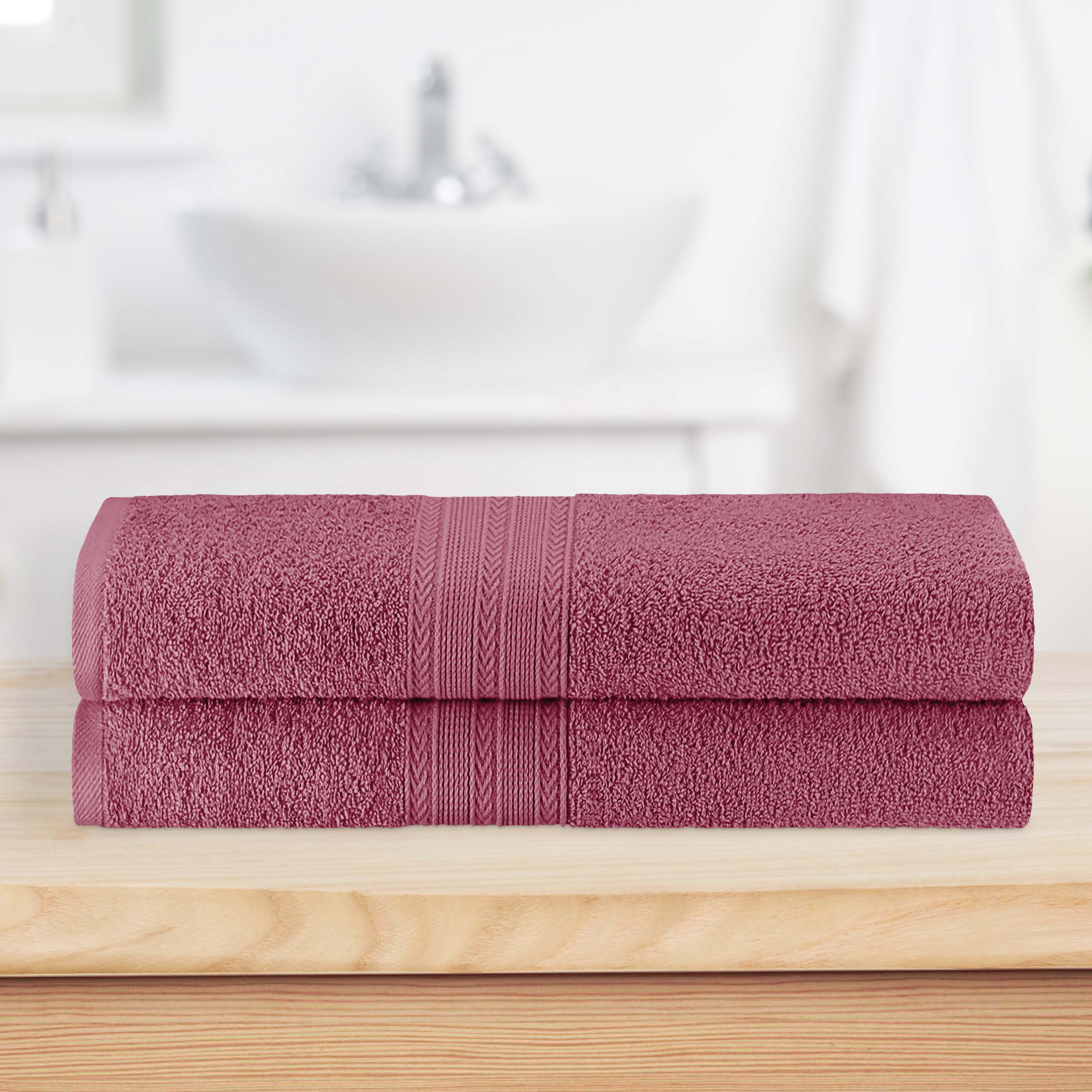 Soft Cotton Eco-Friendly 2-Piece Bath Sheet Towel Set - Ultra Absorbent & Quick Dry for Spa, Beach & Luxury Bathroom
