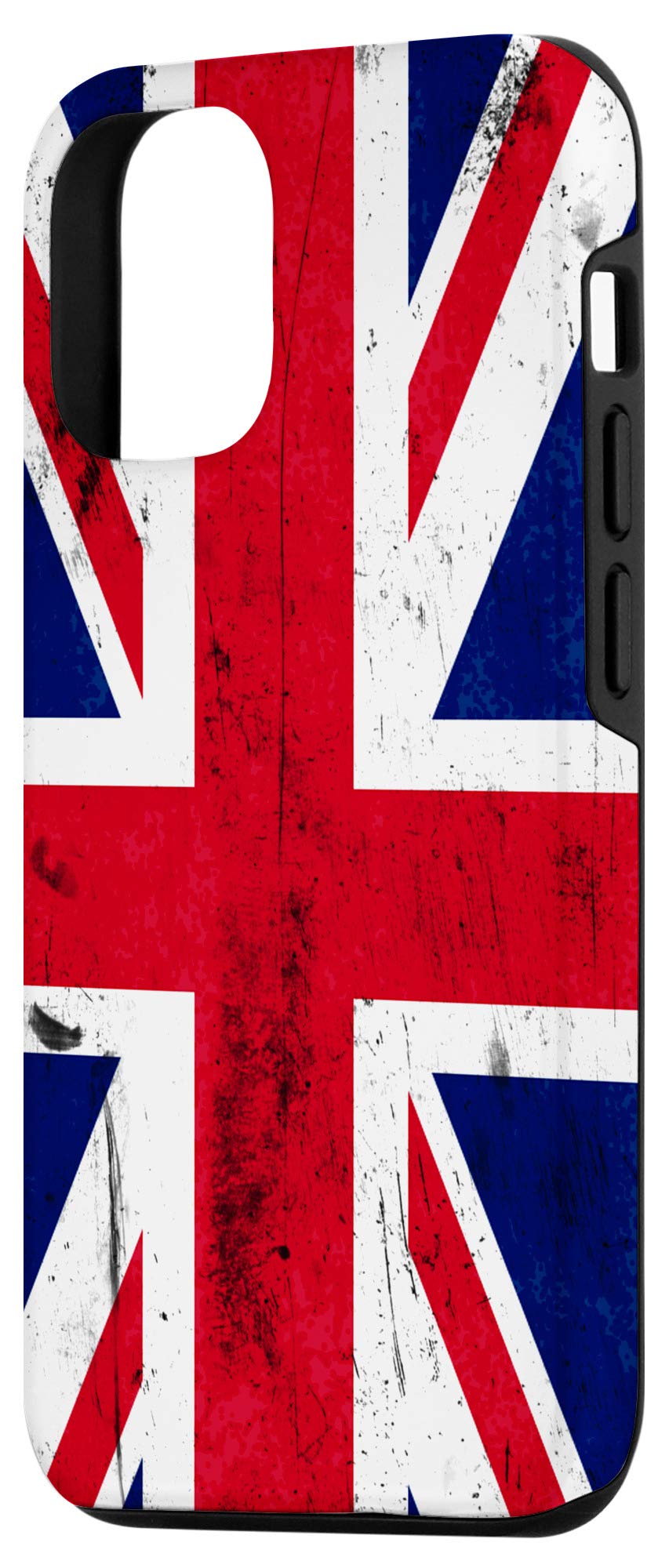 iPhone 12/12 Pro Case with Distressed British Flag Design - Union Jack UK Themed Protective Cover for Travel, Work & Everyday Use