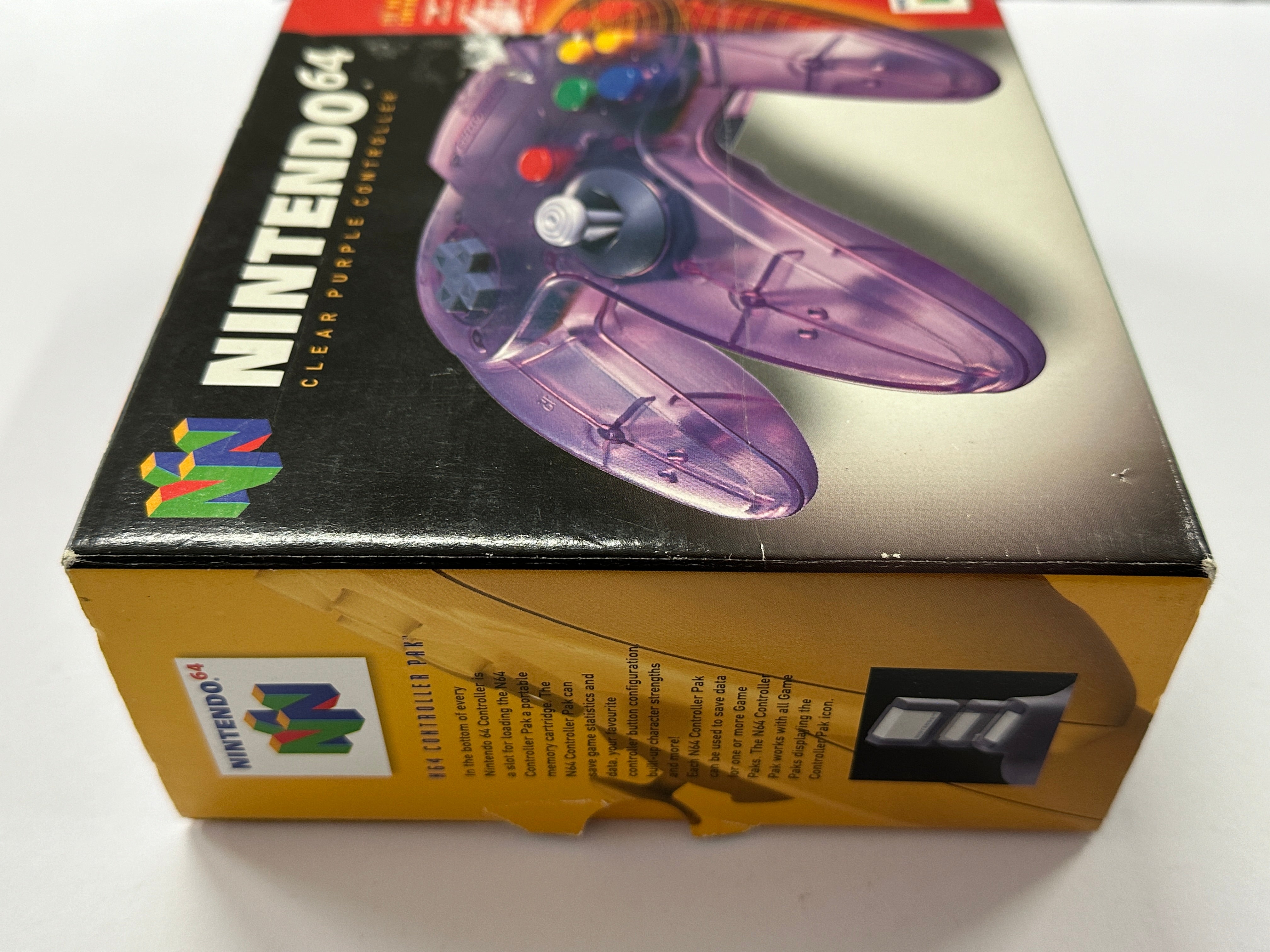 Original Atomic Clear Purple Nintendo 64 Controller - Authentic N64 Gamepad with Original Box - Perfect for Retro Gaming & Collectors - Ideal for Nintendo 64 Consoles & Classic Gaming Sessions