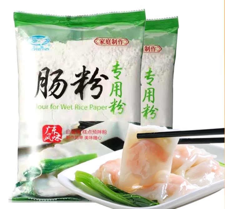 Premium Chinese Rice Paper Snacks - 2 Bags X500g BaiSha Flour for Wet Rice Paper Rolls | Authentic Asian Dessert Ingredient for Home Cooking & Party Platters