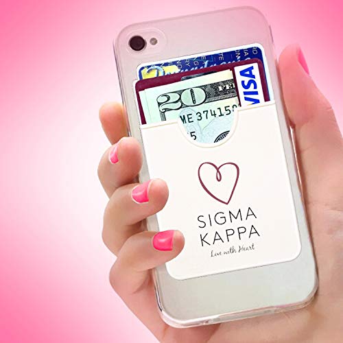 Sigma Kappa Sorority Koala Pouch - Custom Logo Adhesive Phone Wallet for iPhone & Android - Perfect for Greek Life, College Events & Everyday Use