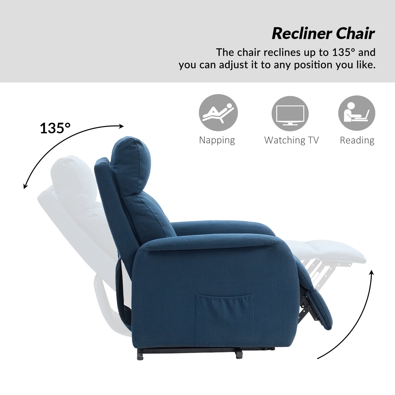 Serena Power Recliner Chair with Massage & Heat - Electric Lift Recliner Sofa for Living Room, Elderly & Home Theater Comfort (Brown) - Perfect for Relaxation, Movie Nights & Pain Relief