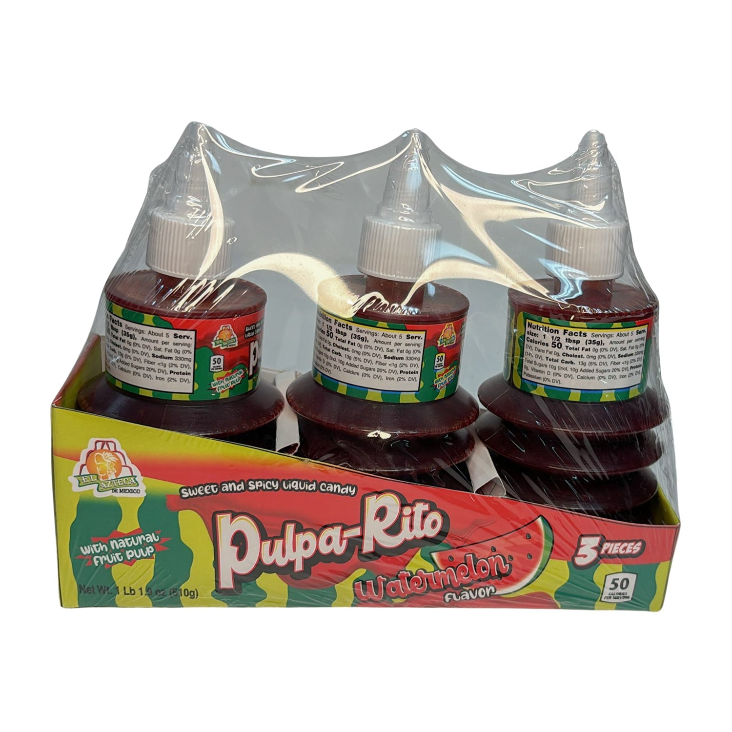 Azteca Pulparito Watermelon Candy | 6oz Bottle | Authentic Mexican Treat for Parties, Snacking & Gifting