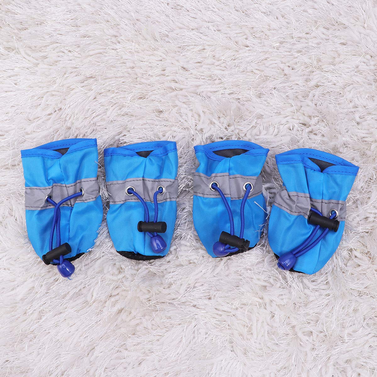 POPETPOP 4pcs Dog Boots - Waterproof Paw Protectors for Snow & Rain - Outdoor Pet Shoes for Large Dogs
