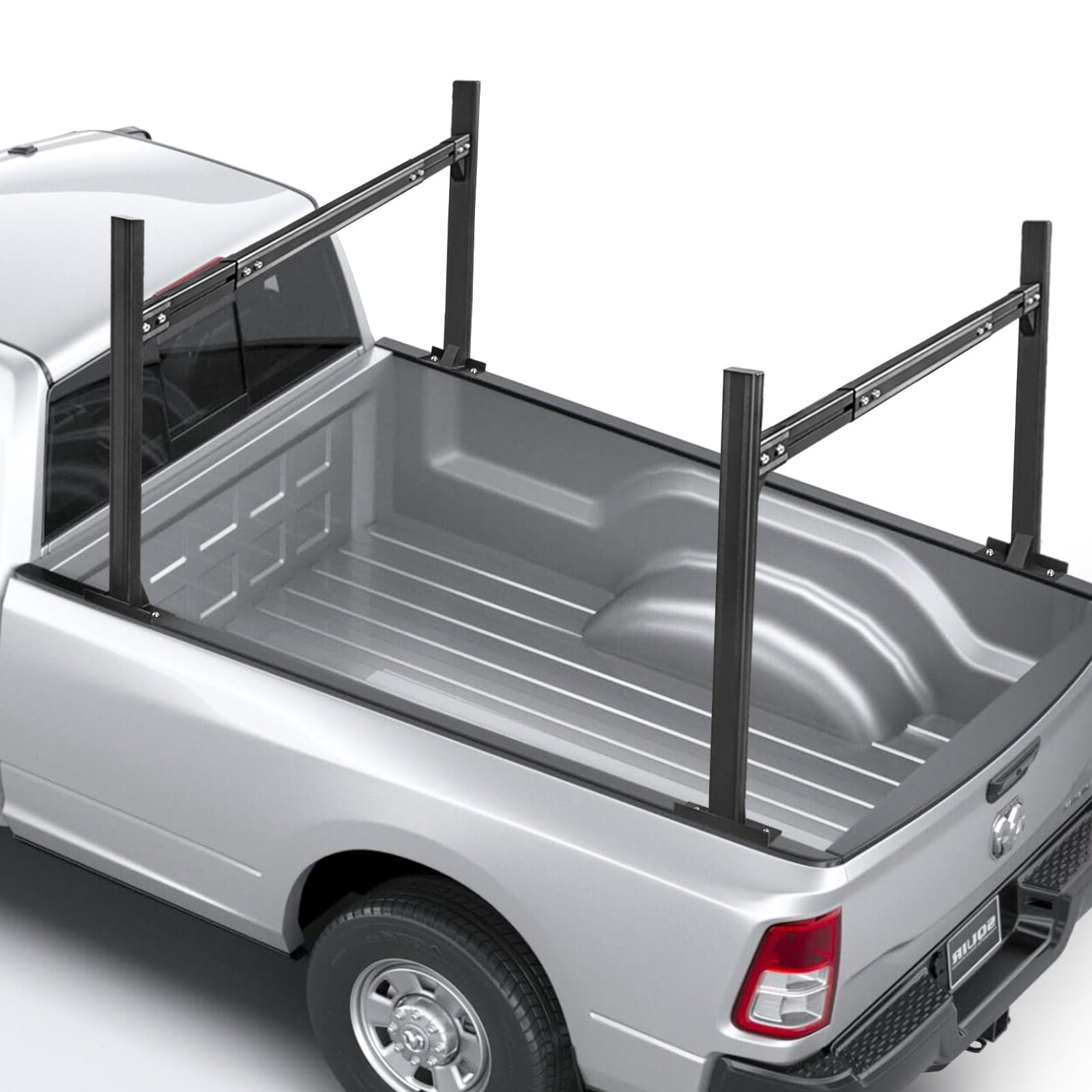 Universal Aluminum Truck Ladder Rack - Adjustable 62-80 Inch Pickup Bed Rack with 800LB Capacity | Heavy Duty for Bikes, Kayaks, Surfboards, Ladders, Lumber & Tents | Perfect for Outdoor Adventures, Camping & Work Transport