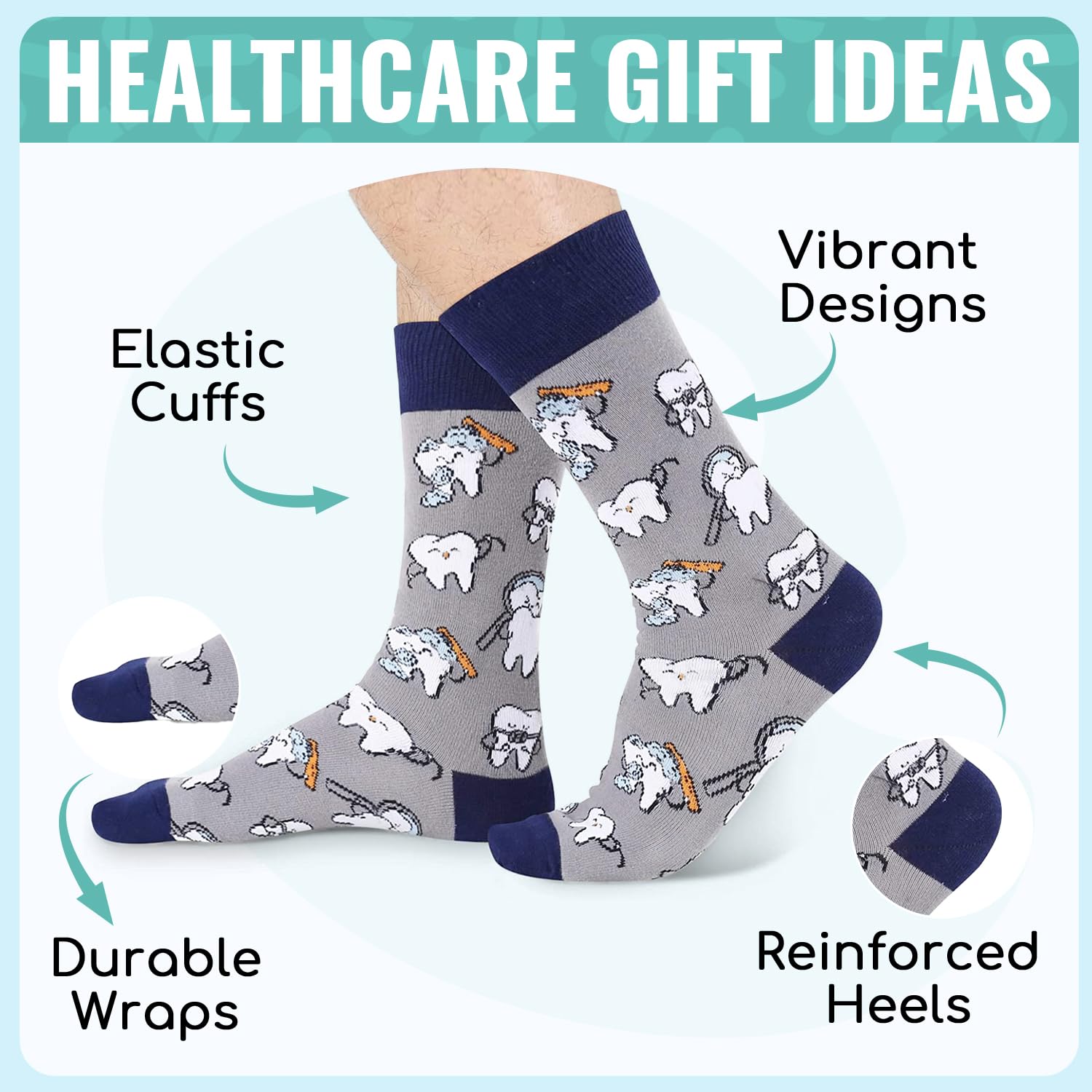 Zmart Fireman, Lawyer, Veterinarian, Dentist & Police Gifts Socks - Funny Novelty Socks for Men & Women - Perfect for Barber, Doctor & First Responder Appreciation Gifts