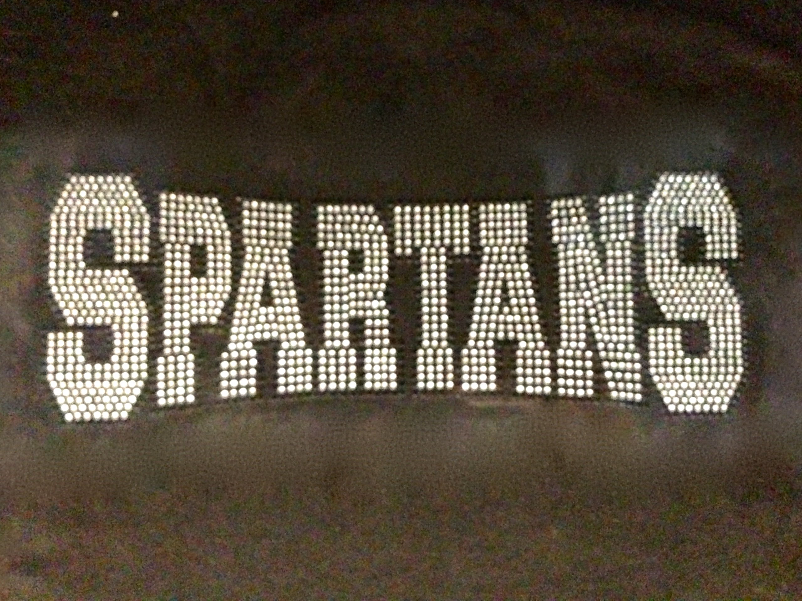 Spartans Mascot Rhinestone Iron-On Transfer for Cheerleading Uniforms, Sports Apparel, and DIY Crafts - Heat Transfer Vinyl Decal for T-Shirts, Jackets, and Team Spirit Wear