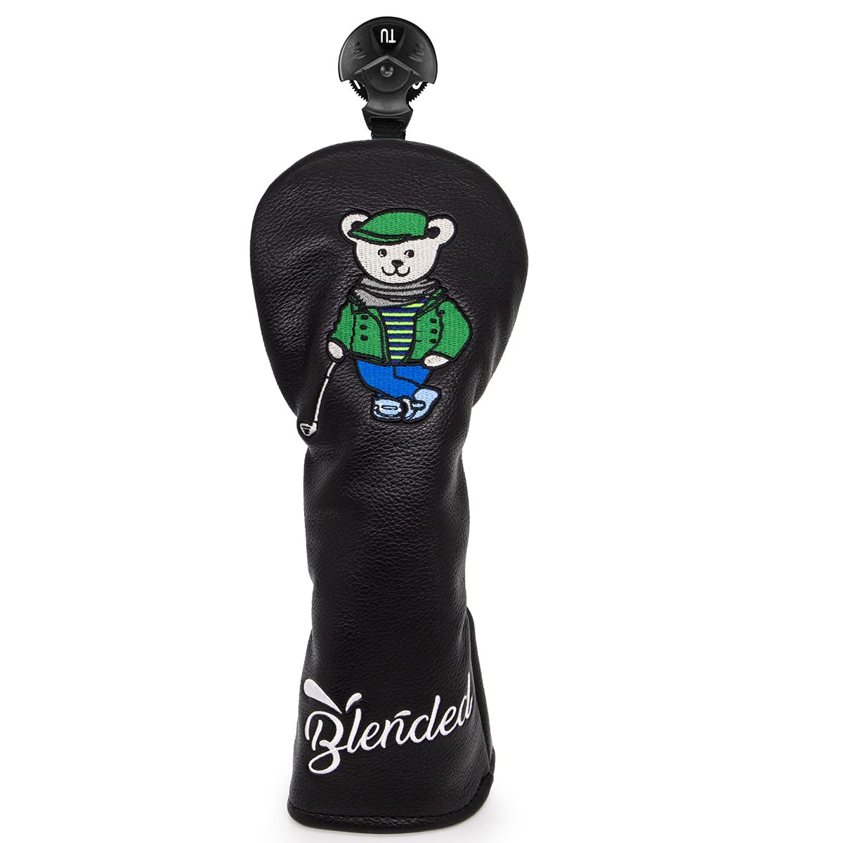 Premium Golf Club Headcovers Set for Driver, Fairway & Hybrids - 4-Piece Black Synthetic Leather Protection - Golf Driver Headcover, Fairway Wood Cover & Hybrid Club Cover for Men - Perfect for Course Play & Club Protection
