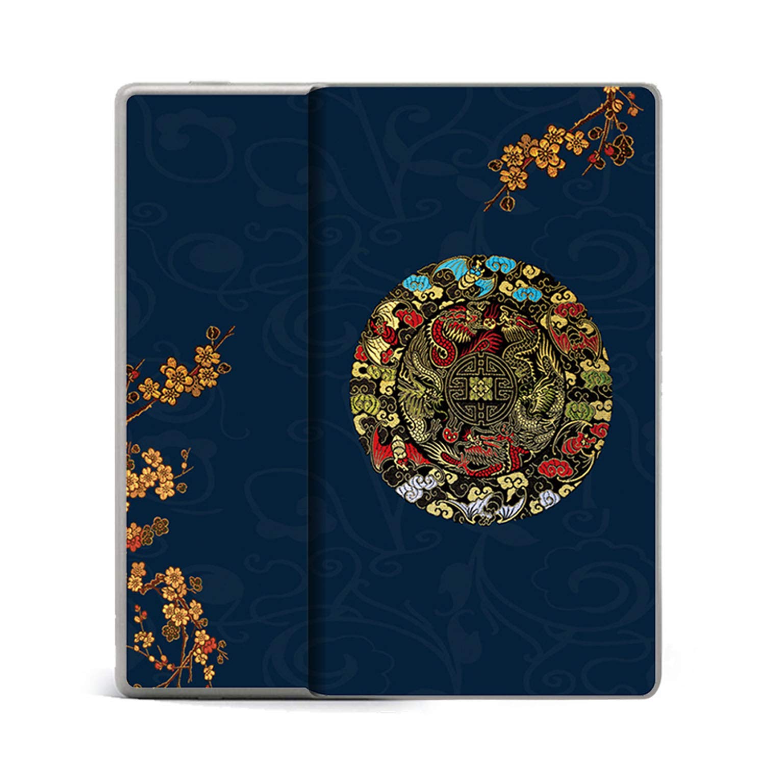Premium Leather Case Cover for Kindle Oasis with Embroidery Design - Full Back Protection for Reading, Travel & Daily Use