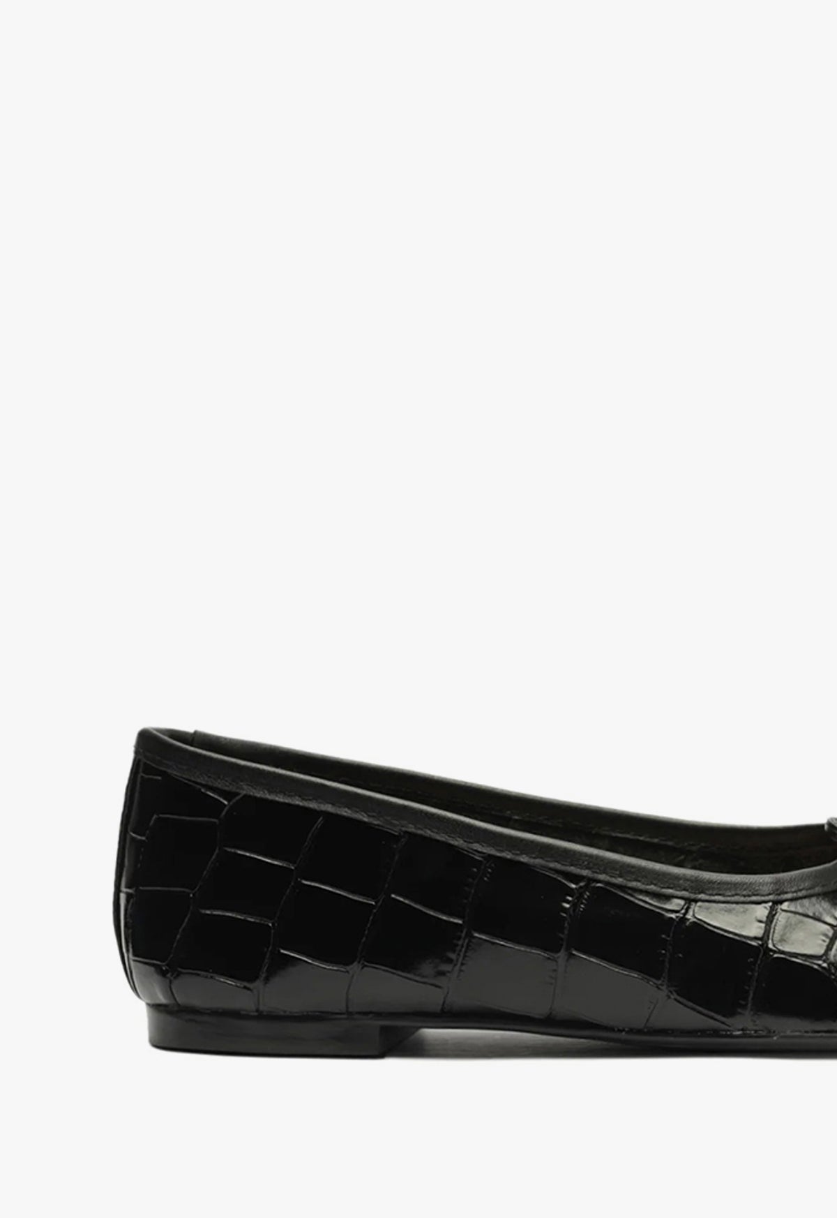 Arissa Women's Black Leather Ballet Flats - Comfortable Slip-On Shoes for Work, Travel & Casual Wear