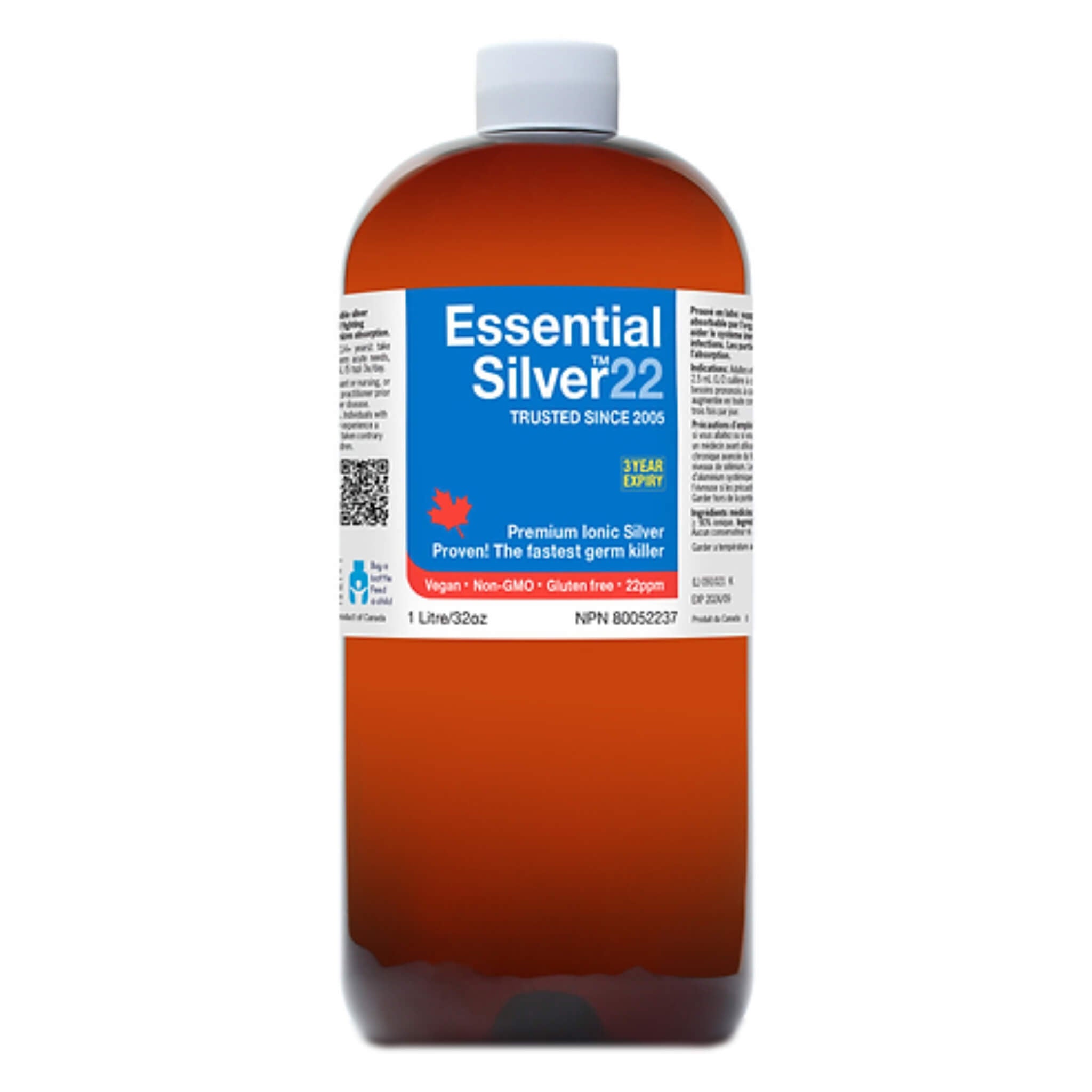Premium Ionic Silver 22ppm Colloidal Silver Supplement - Immune Support & Natural Wellness Solution for Home, Travel & Daily Health Maintenance