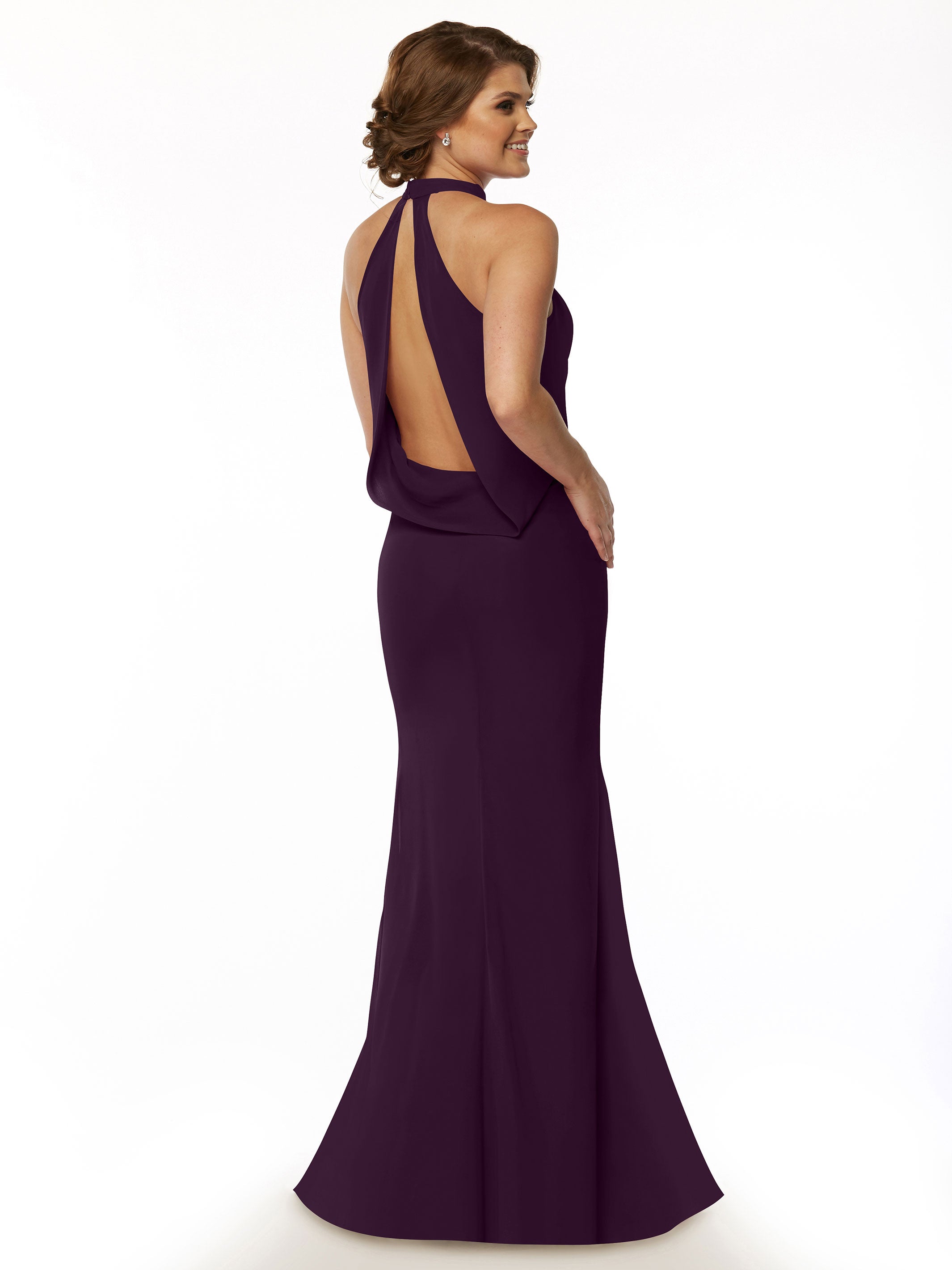 Elegant Mermaid Bridesmaid Dress with Halter Neckline - Perfect for Beach Weddings, Formal Events & Special Occasions