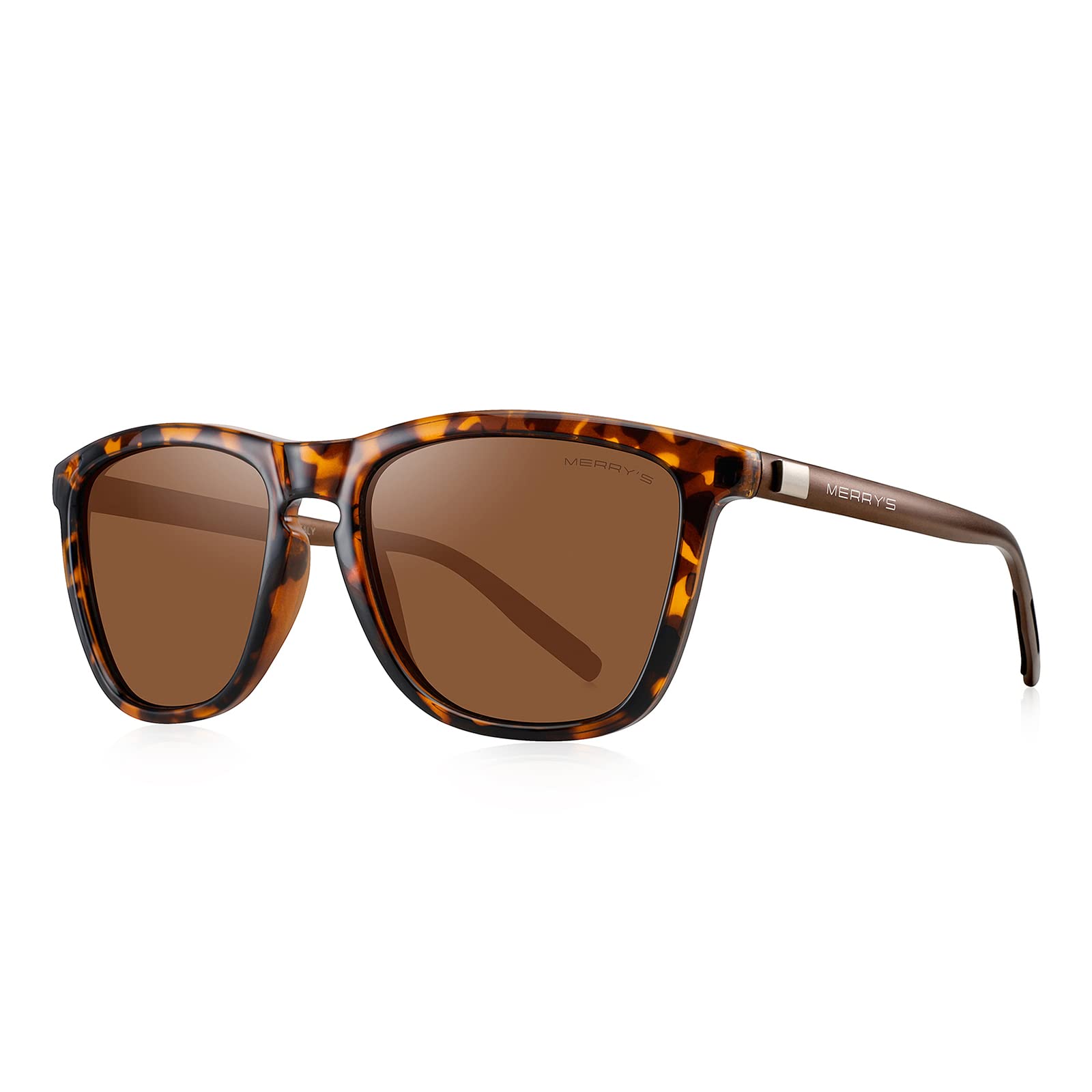 MERRY'S Unisex Polarized Sunglasses for Women & Men - Classic Retro Designer Style with Aluminum Frames - UV Protection for Driving, Fishing & Outdoor Activities