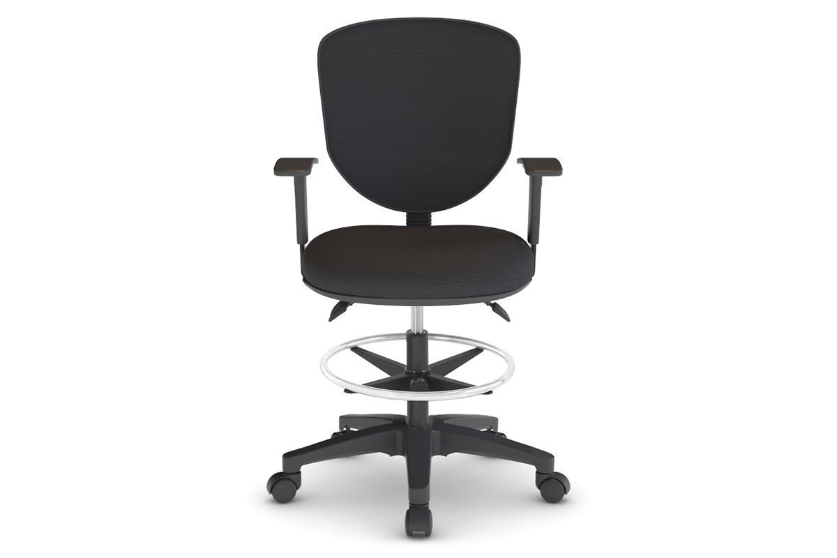 Ergonomic Fabric Drafting Chair with Adjustable Height & Lumbar Support - Comfortable Office & Home Desk Chair for Architects, Artists & Designers - Perfect for Long Hours of Drawing & Drafting Work