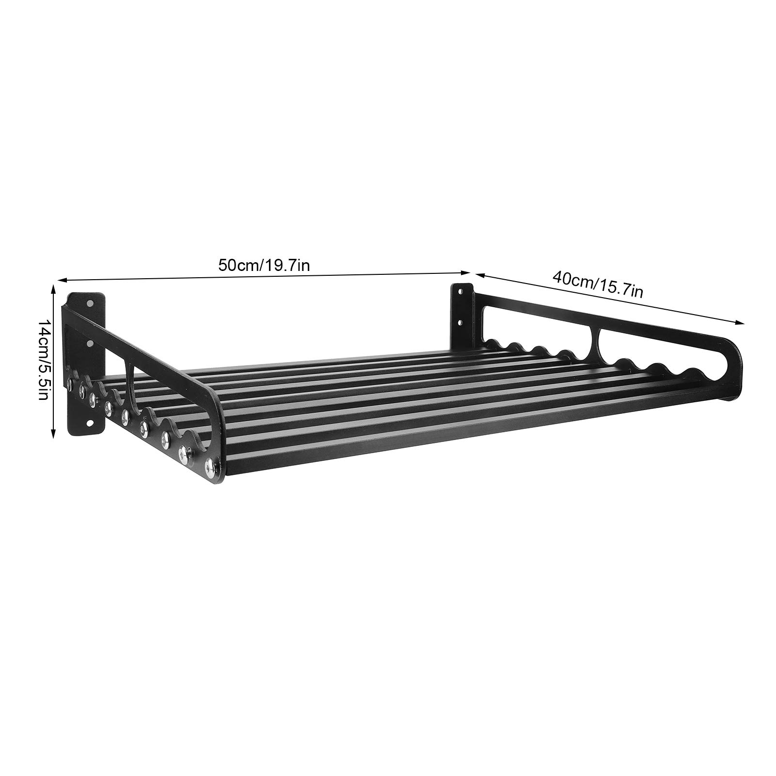 Heavy Duty Aluminum Microwave Oven Wall Mount Shelf - Commercial & Household Grade Metal Rack with Fixing Kit (50x40) - Perfect for Kitchen, Restaurant, Laundry & Small Space Organization