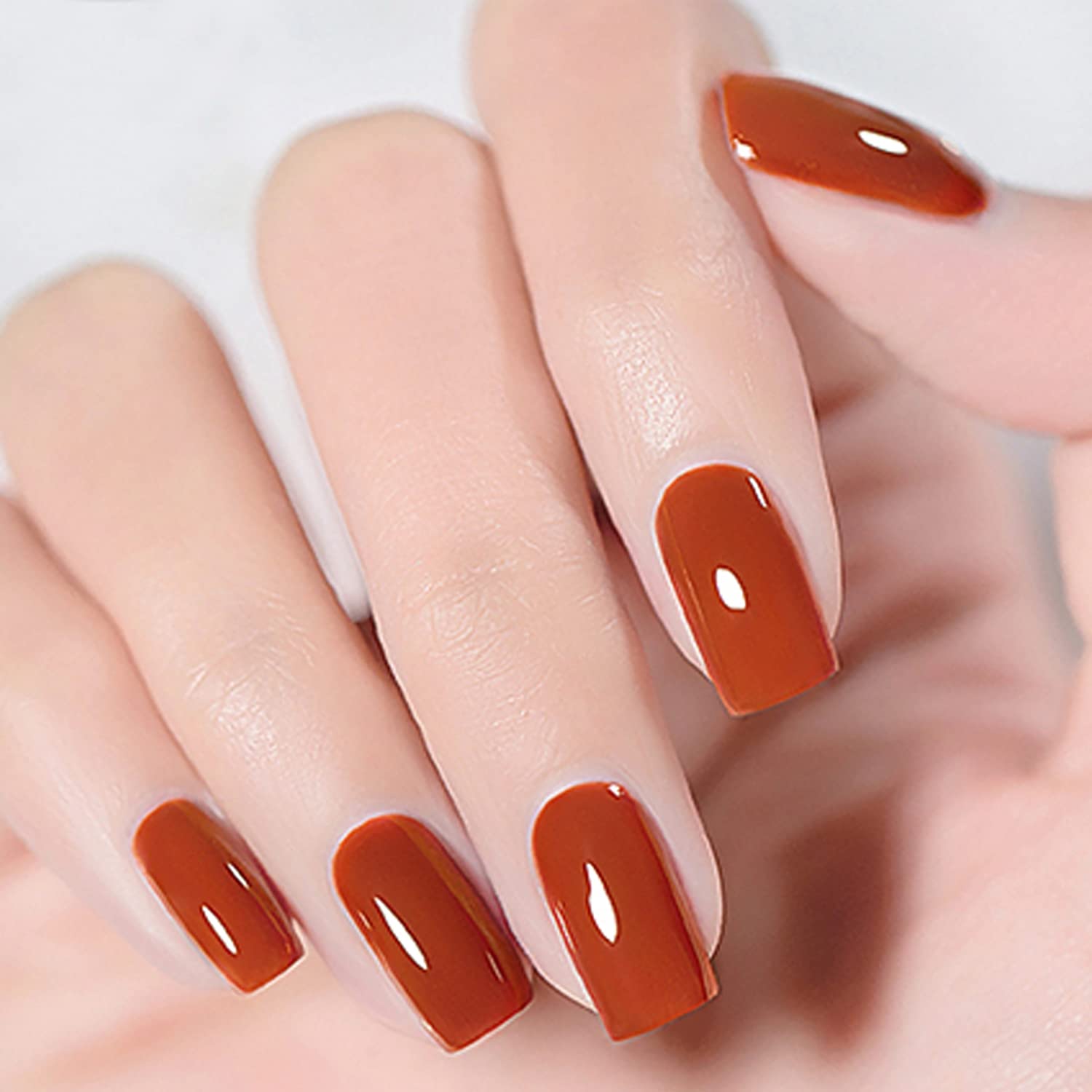 Vishine Gel Polish Set - Pumpkin Spice Yellow & Red Orange Soak Off UV Nail Polish Kit with LED Lamp, 8ml for Halloween Nail Art & Fall Manicures | DIY Salon Quality Nails at Home