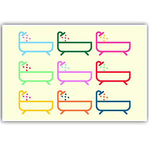 Colorful Tubs Wall Art for Home Decor & Living Room