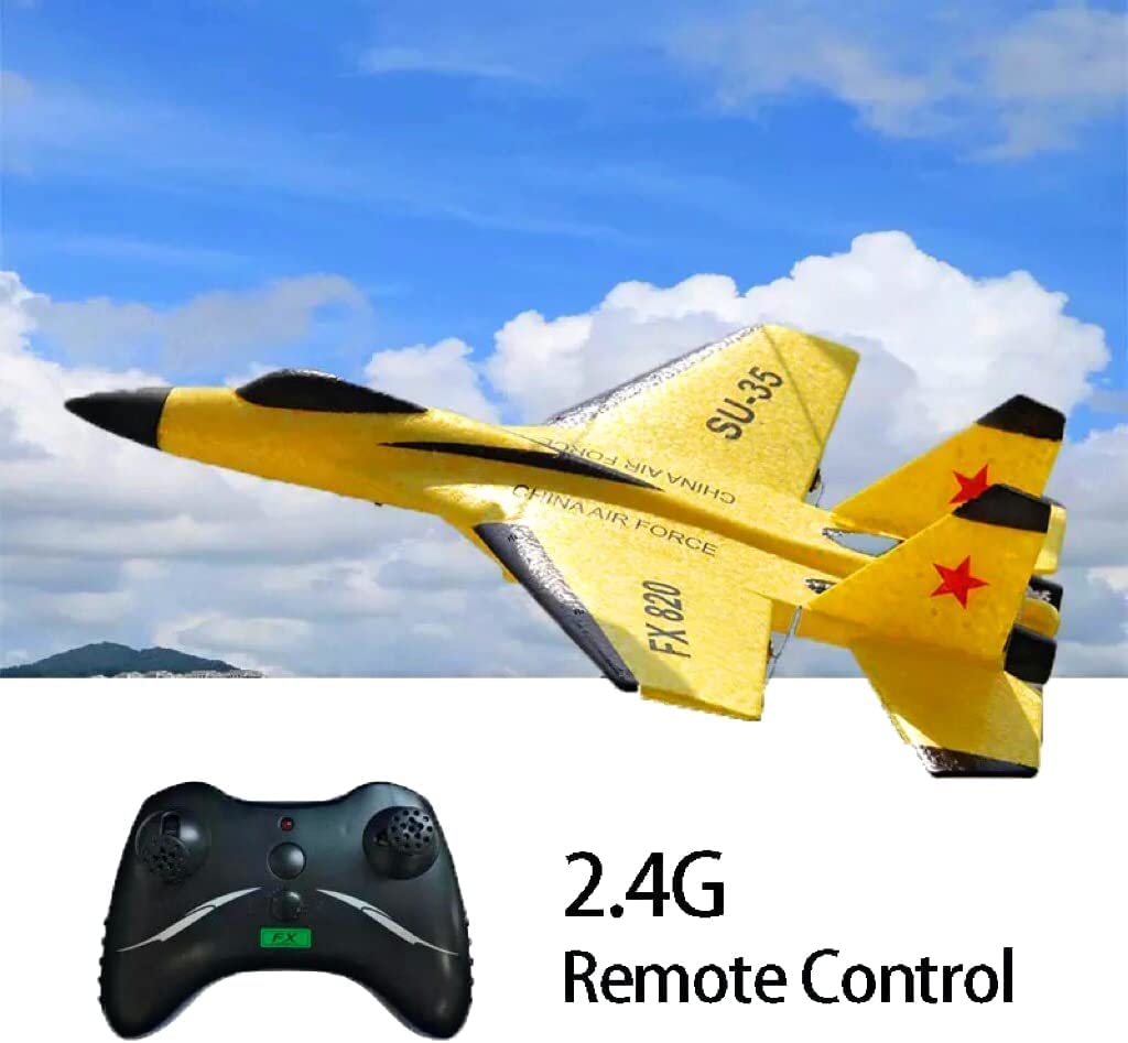 Goolsky Flybear FX-820 SU-35 RC Airplane - 2.4GHz 2CH Remote Control Glider with 290mm Wingspan, EPP Micro Plane for Indoor Flying - Ready to Fly (RTF) - Perfect for Beginners, Kids & Indoor RC Hobbyists