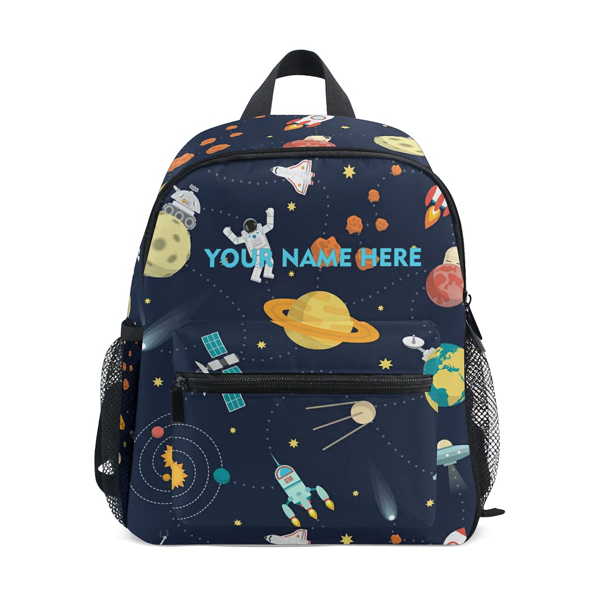 ODAWA Personalized Kids Backpack for Boys & Girls - Custom Name/Text, Space Astronaut Rocket Design, Waterproof School Bag for Toddlers | Perfect for Preschool, Daycare & Travel