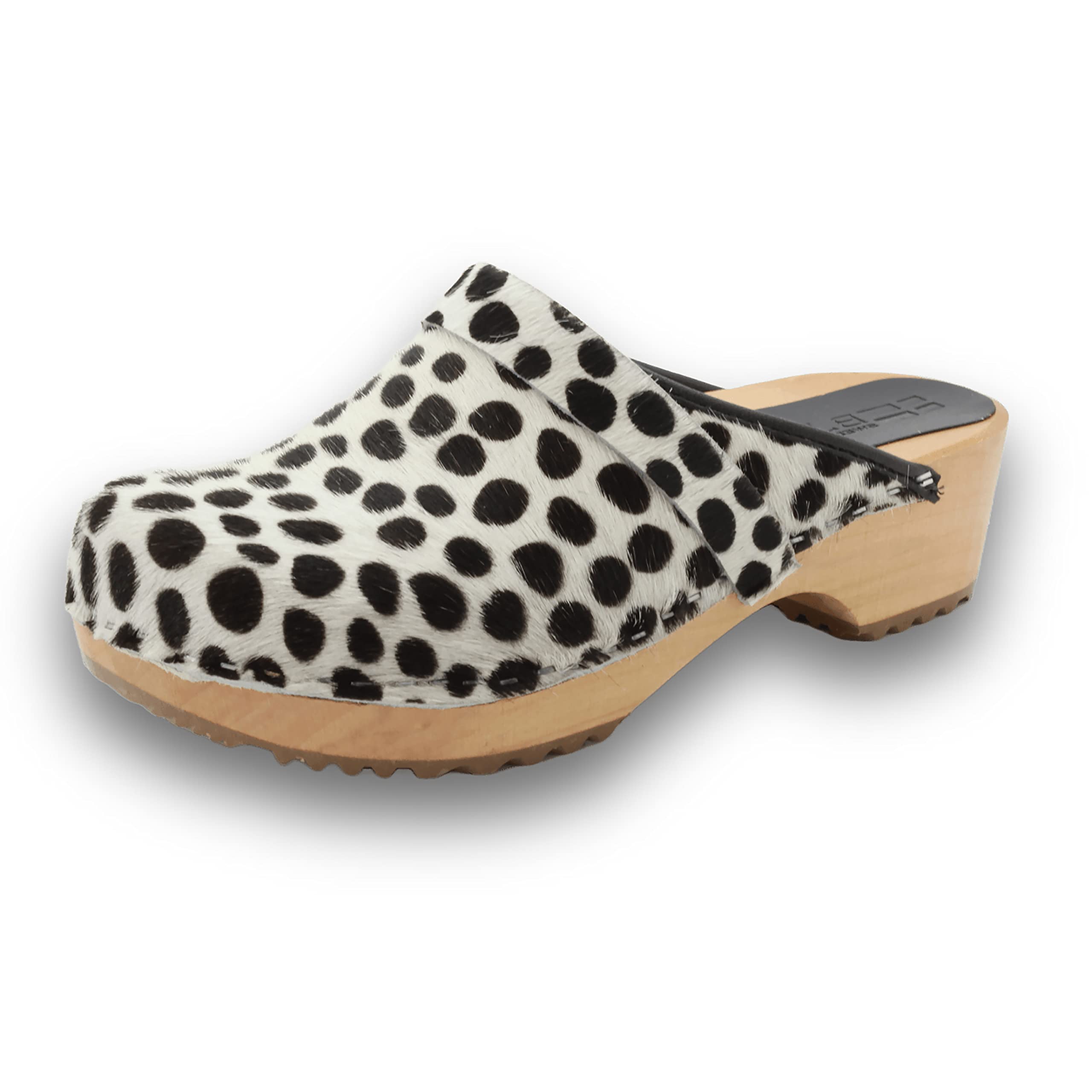 Bjork Maja Wooden Open Back Leather Clogs - Comfortable & Stylish Women's Shoes for Casual Wear, Home, and Garden Use