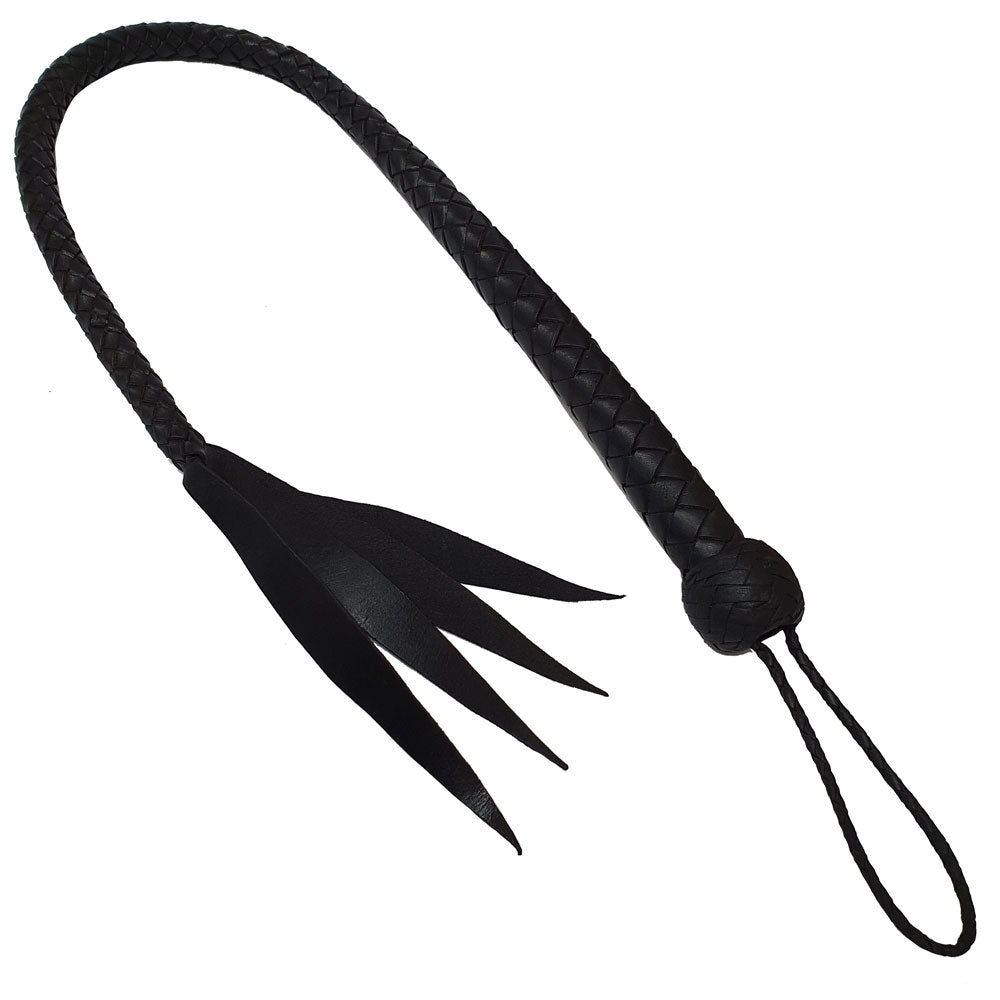 Premium Forked Saddle Leather Snake Whip - Durable Equestrian Training Tool for Horseback Riding & Western Shows | Perfect for Cowboy Performances, Rodeos, and Equestrian Practice
