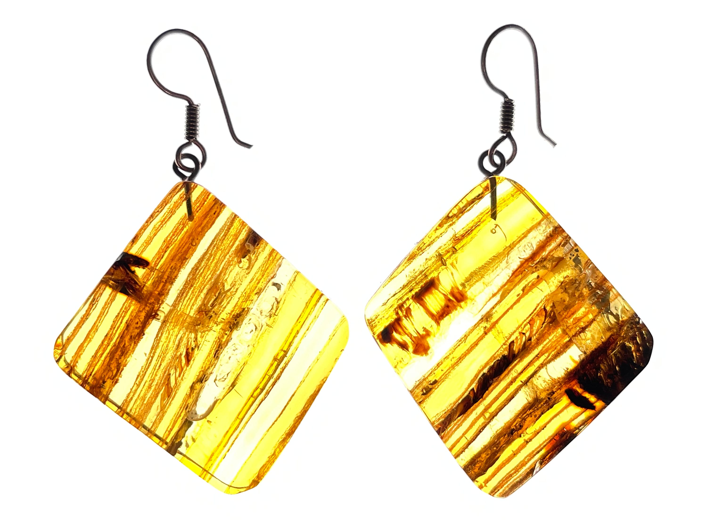 AMBER Crystal Earrings - Handmade Statement Dangle Earrings with Healing Stones | Natural Jewelry for Women | Perfect for Boho Style, Meditation & Spiritual Healing