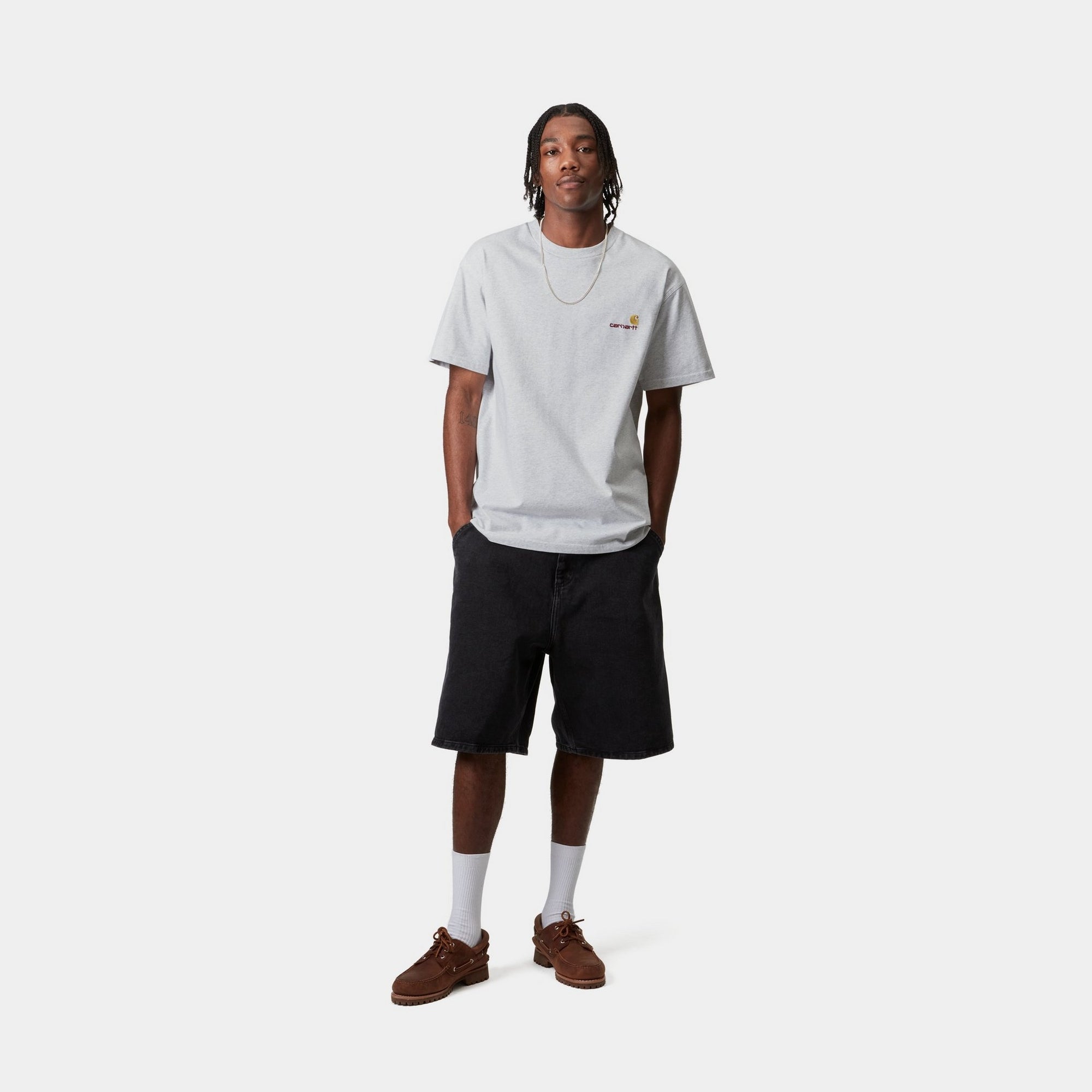 American Script T-Shirt | Soft Ash Heather Cotton Tee for Men & Women - Casual Wear, Street Style, and Everyday Comfort