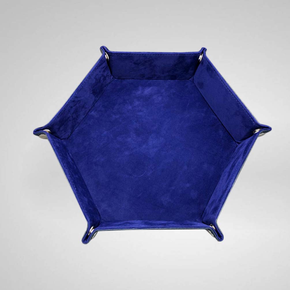 Premium Hexagon Dice Tray - Genuine Leather RPG Dice Rolling Tray for D&D, MTG, Board Games & Tabletop Gaming Accessories